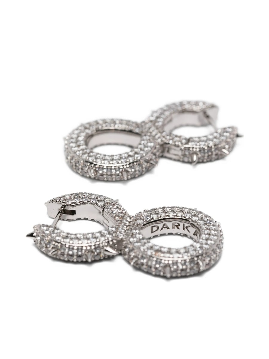 Darkai Darkai Spiked Infinity Earrings, view 4
