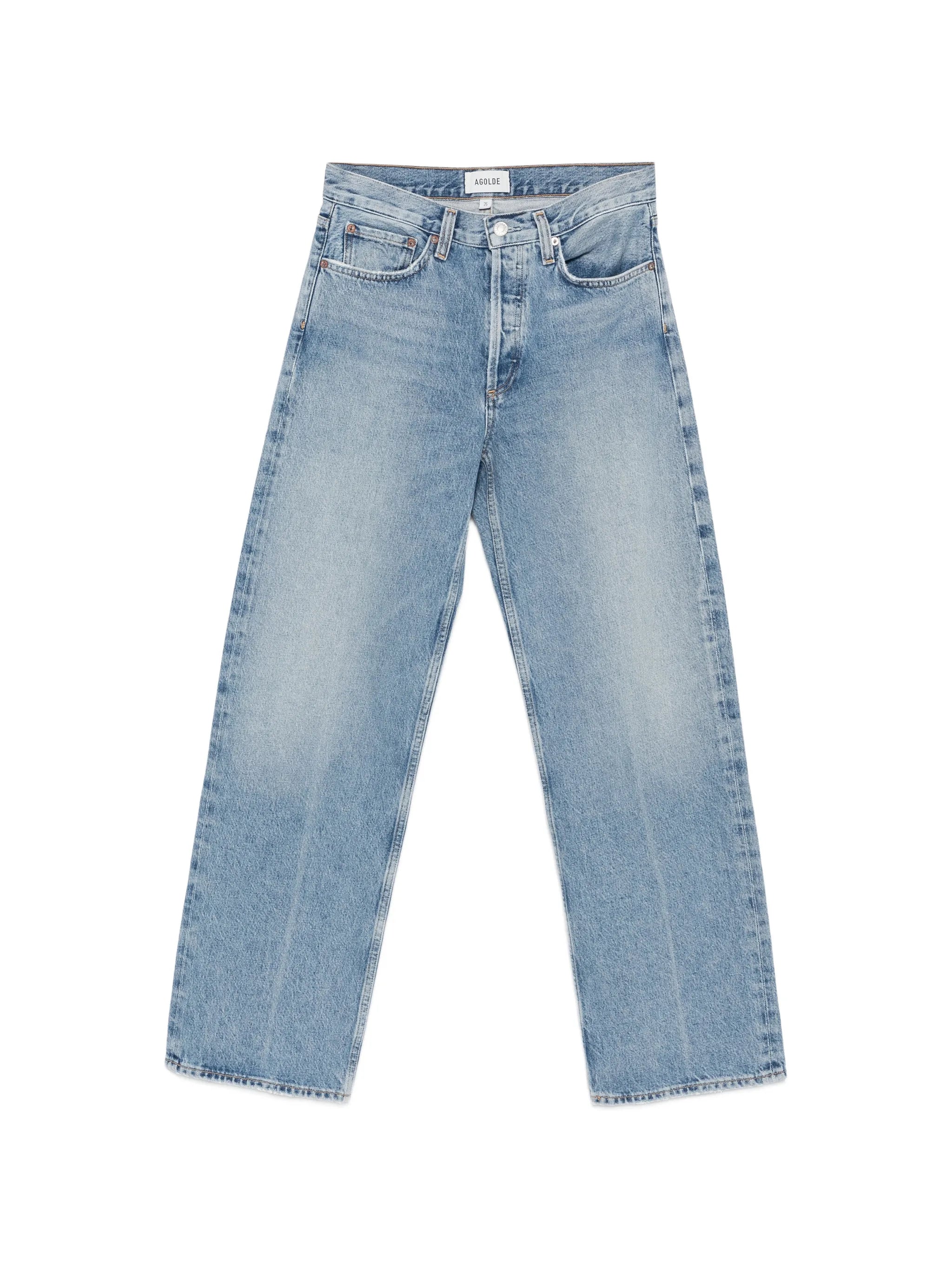 Agolde Agolde Pressed-crease Wide-leg Jeans
