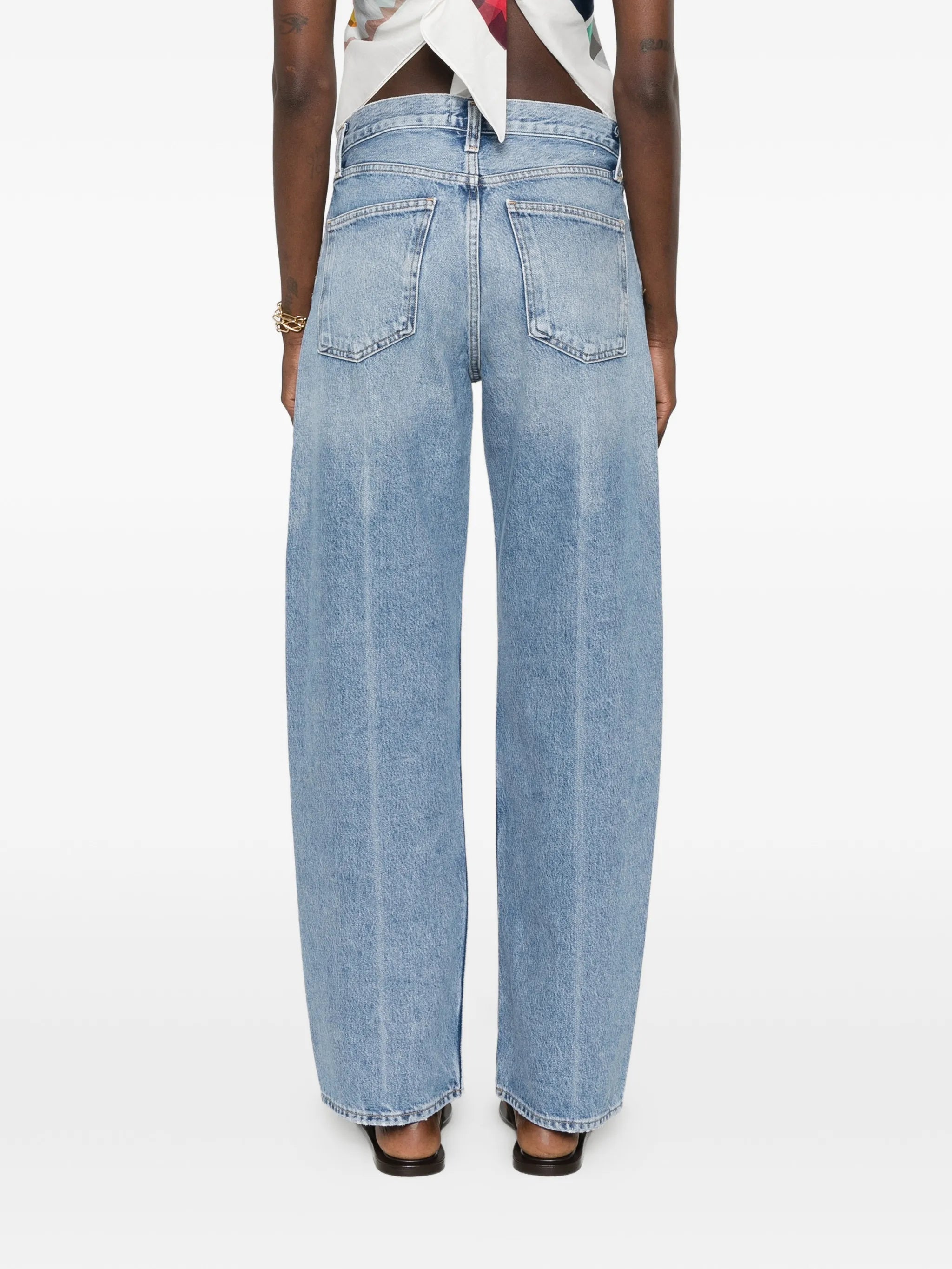 Agolde Agolde Pressed-crease Wide-leg Jeans, view 2