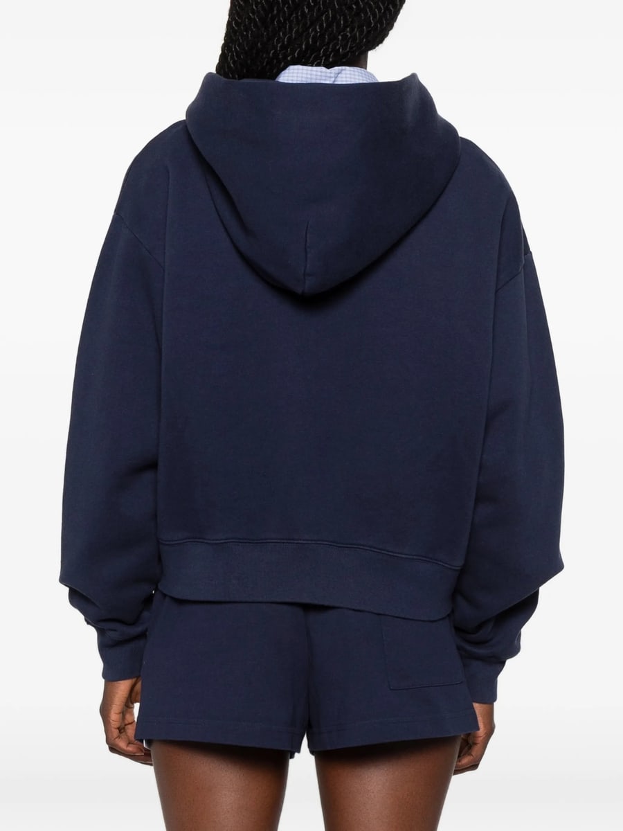 Sporty & Rich Sporty & Rich Logo-embroidered Zip-up Hoodie, view 2