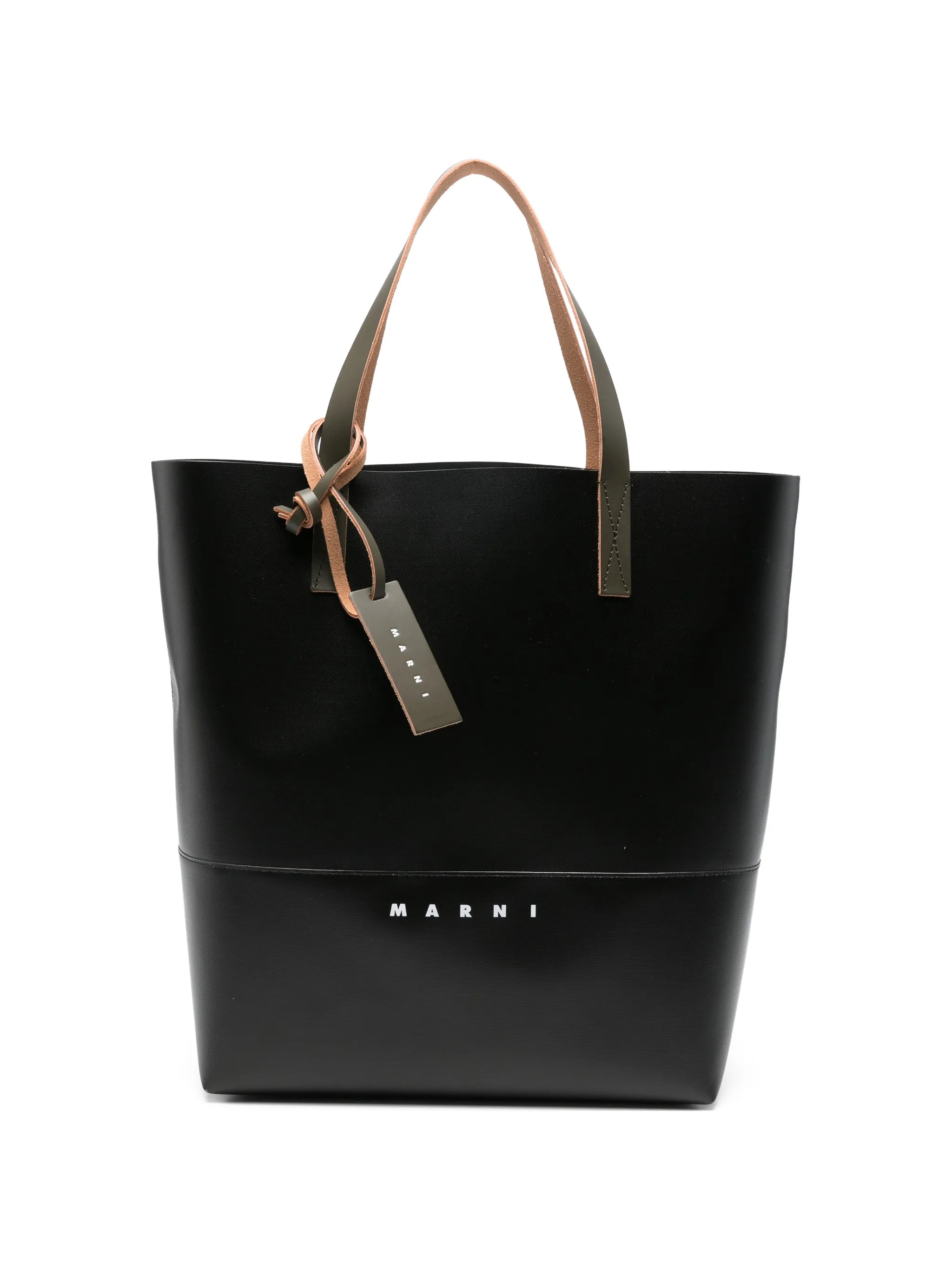 Marni Marni Black Open Shopper With Marni Tag