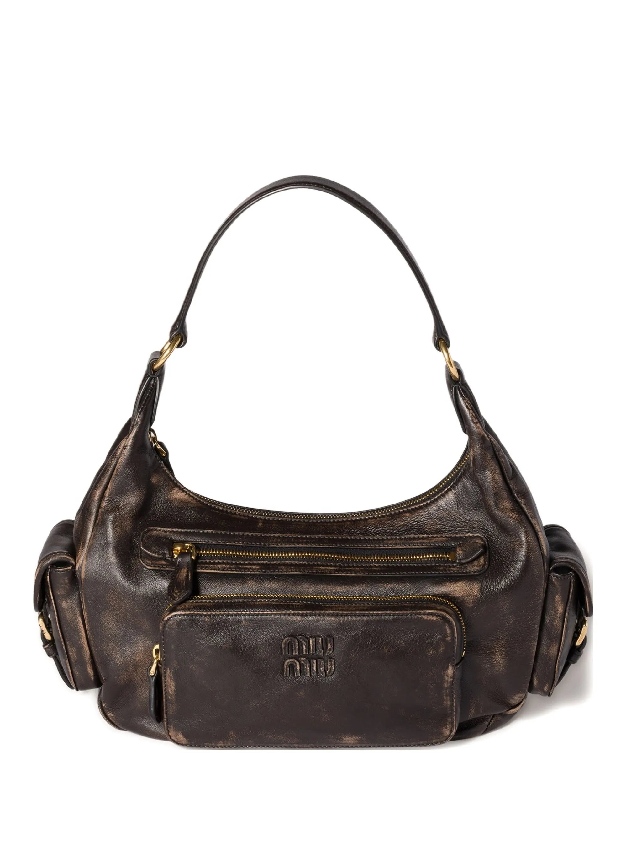 Miu Miu Miu Miu Pocket Leather Shoulder Bag