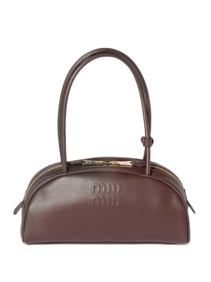 Miu Miu Miu Miu Beau Embossed-logo Clutch Bag