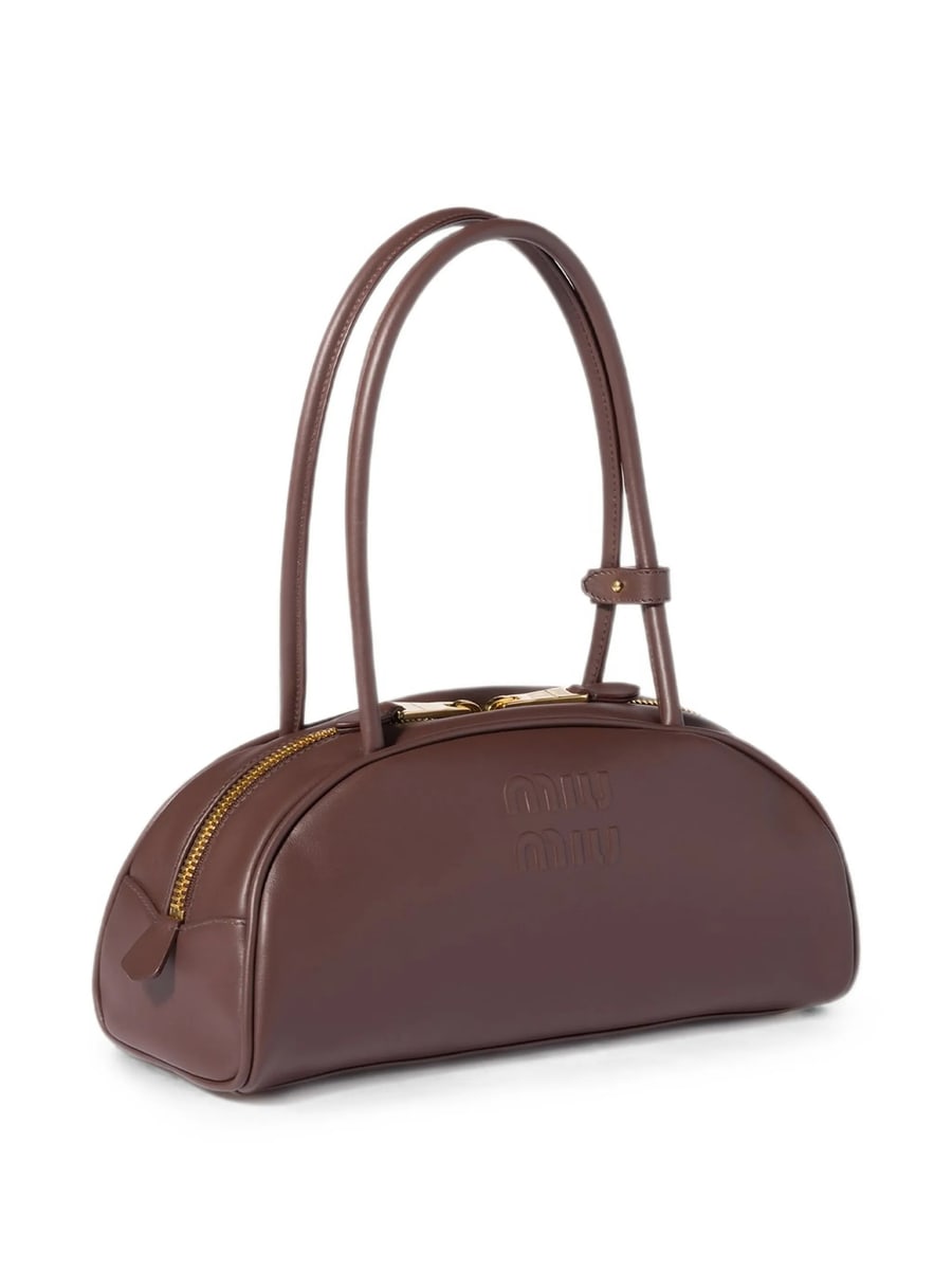 Miu Miu Miu Miu Beau Embossed-logo Clutch Bag, view 6