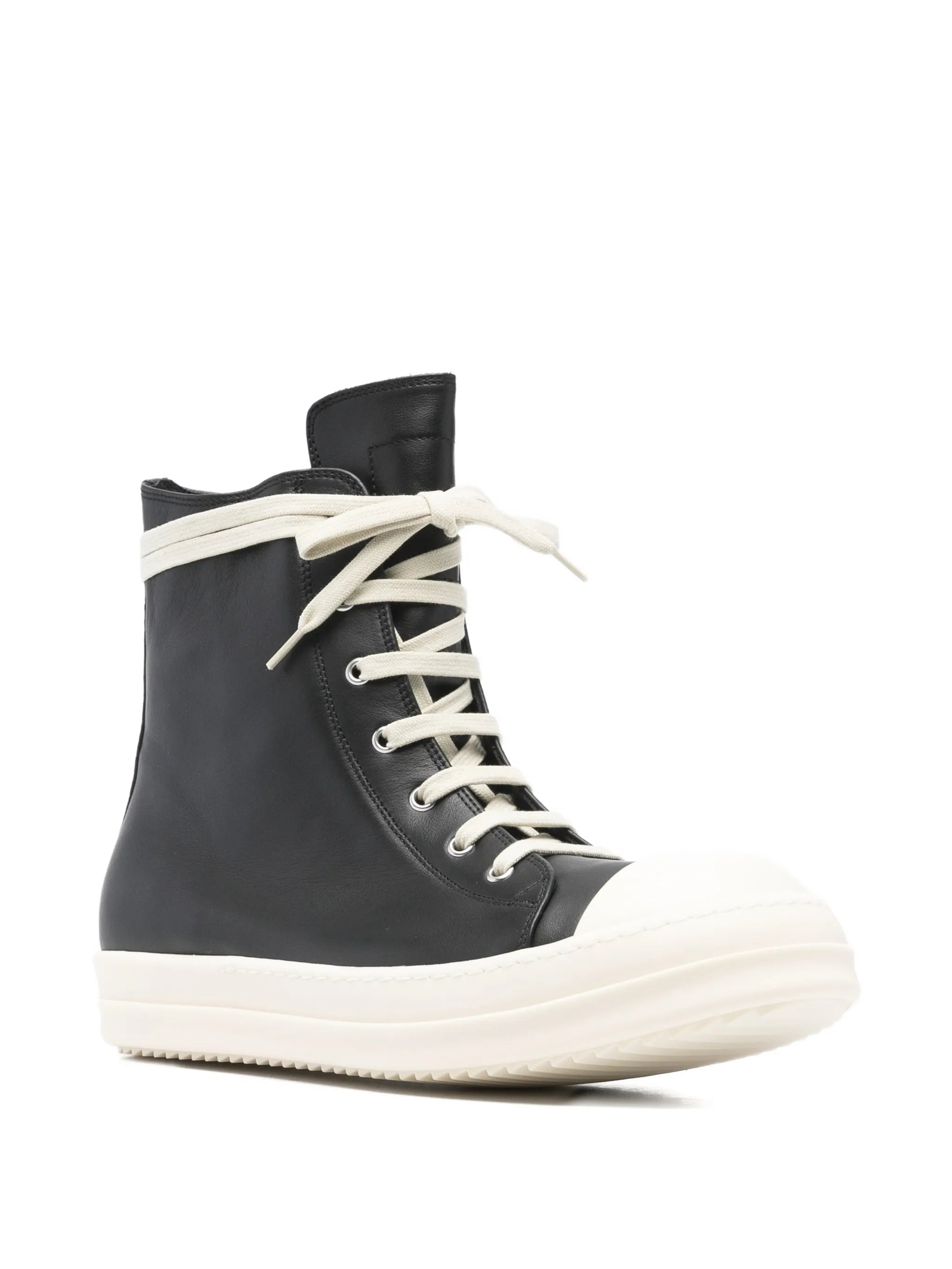 Rick Owens Rick Owens High-top Leather Sneakers, view 2