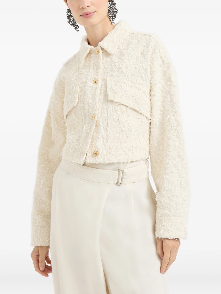 Brunello Cucinelli Brunello Cucinelli Fuzzy-texture Jacket, view 3