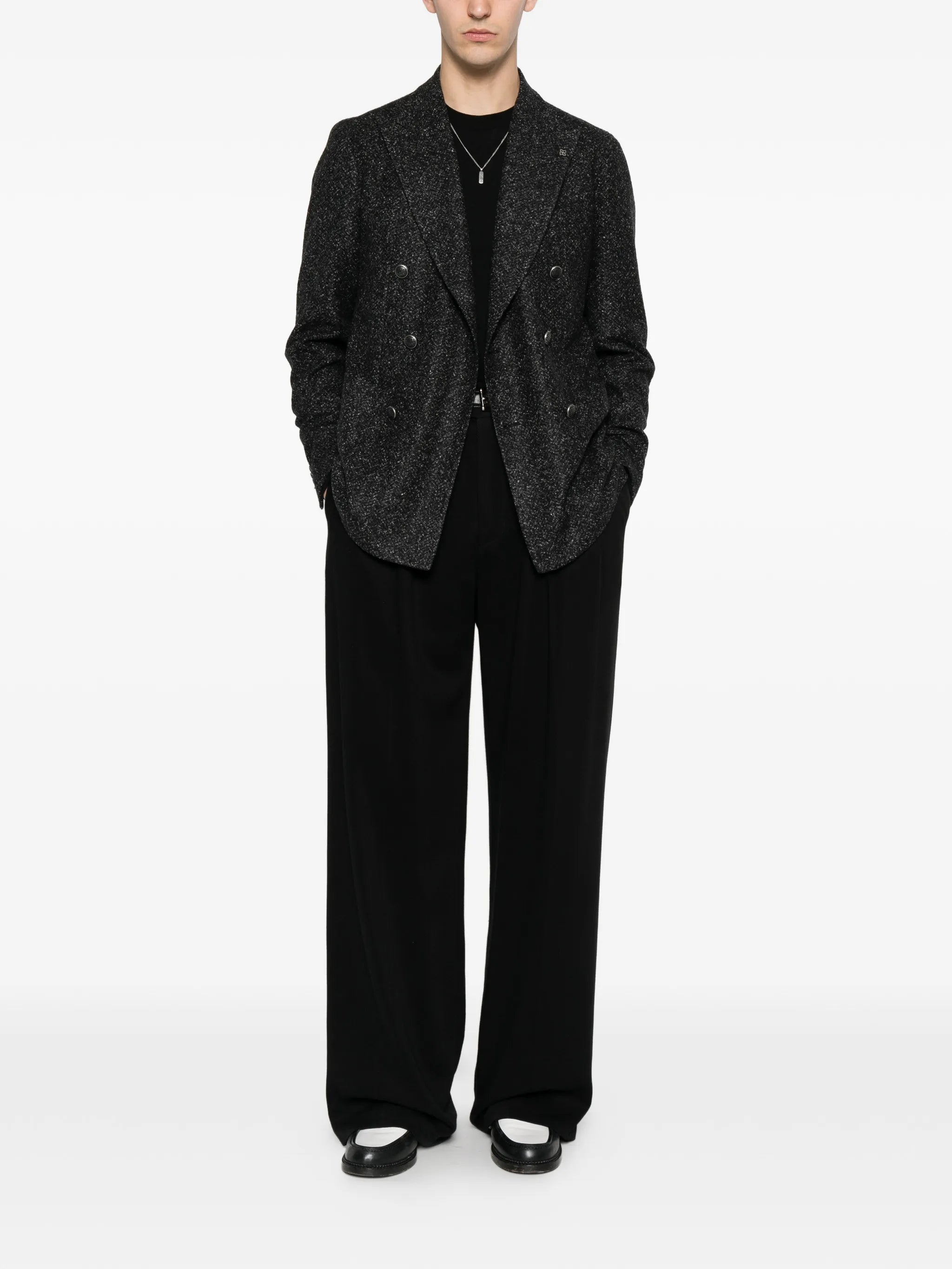 Tagliatore Tagliatore Double-breasted Bouclé Jacket, view 2