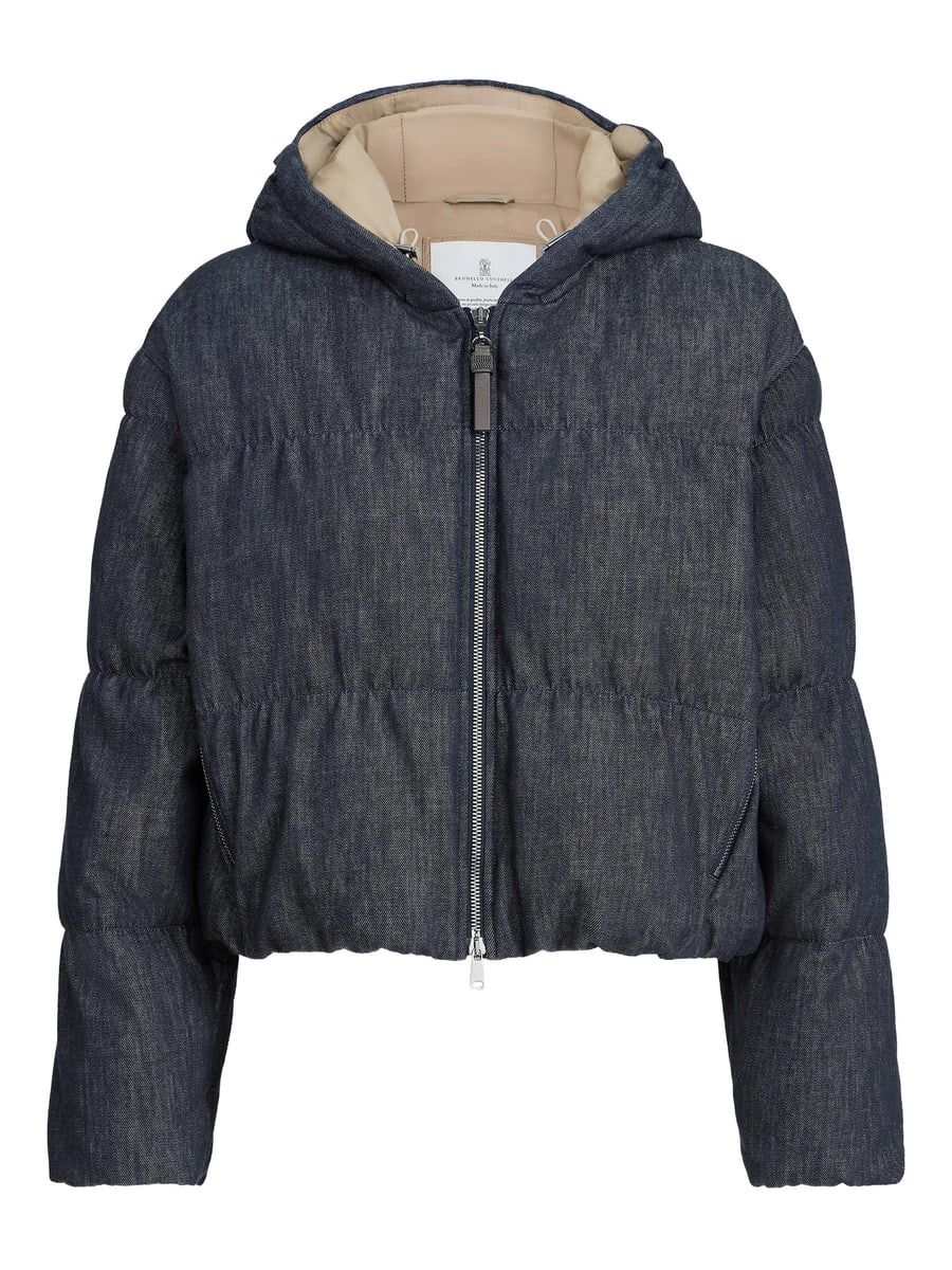 Brunello Cucinelli Brunello Cucinelli Hooded Denim-effect Jacket