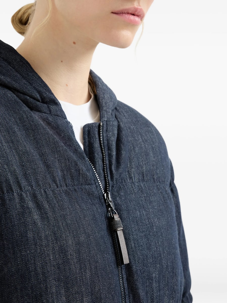 Brunello Cucinelli Brunello Cucinelli Hooded Denim-effect Jacket, view 3