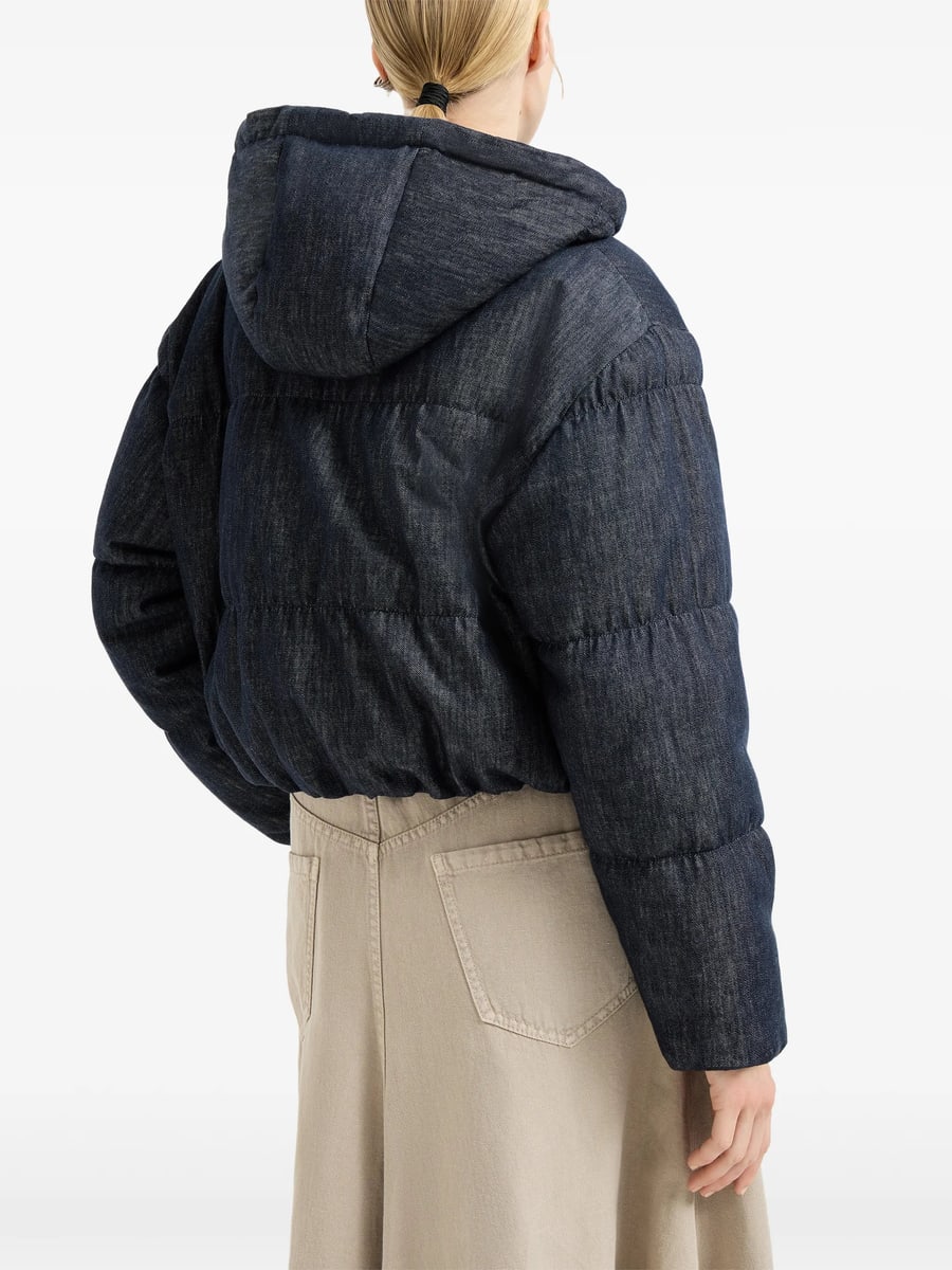 Brunello Cucinelli Brunello Cucinelli Hooded Denim-effect Jacket, view 4