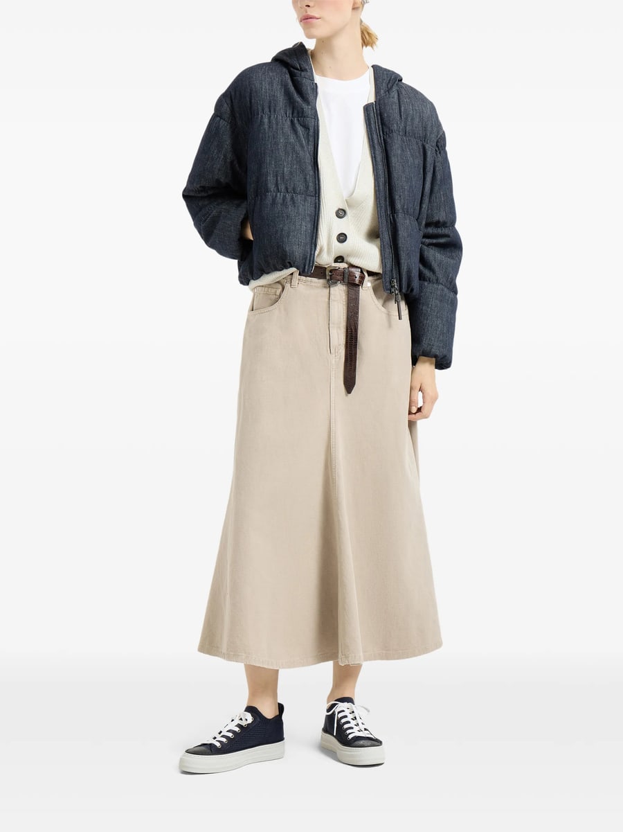 Brunello Cucinelli Brunello Cucinelli Hooded Denim-effect Jacket, view 5