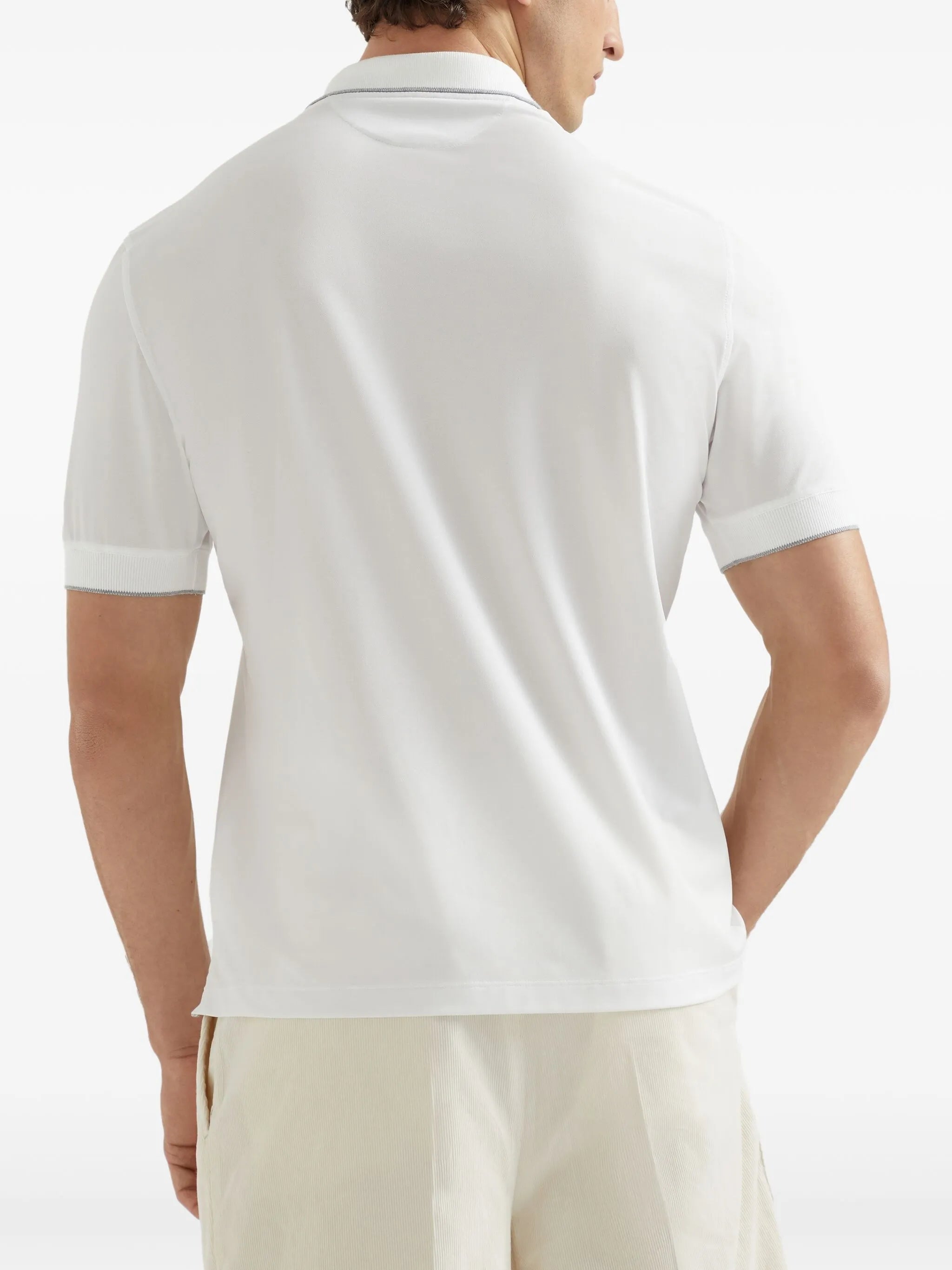 Brunello Cucinelli Brunello Cucinelli Cotton Logo-tennis Polo Shirt, view 2