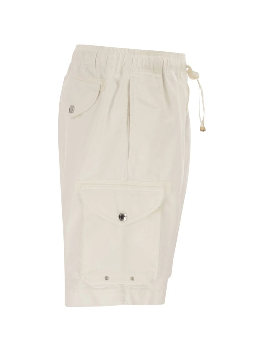 Brunello Cucinelli Brunello Cucinelli Drawstring Cotton Cargo Shorts, view 3
