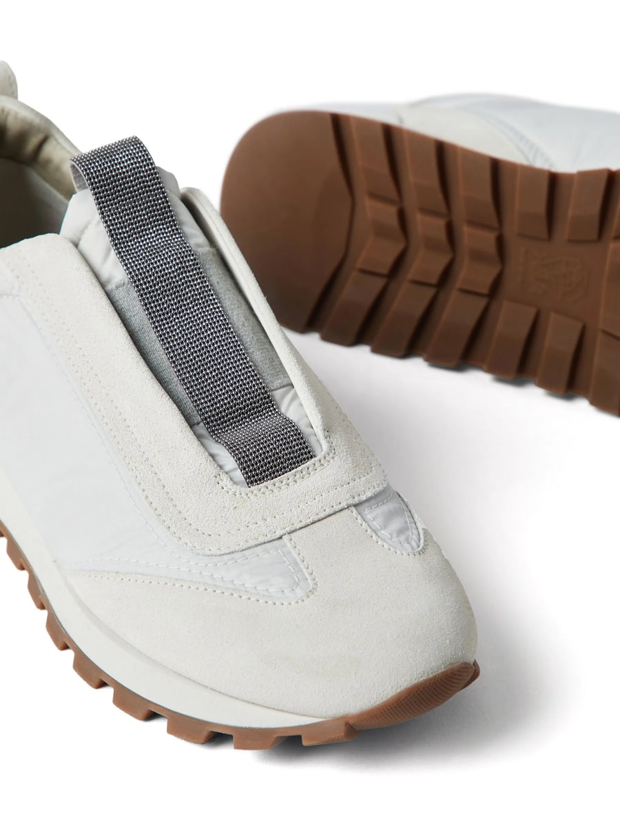 Brunello Cucinelli Brunello Cucinelli Suede-panelled Sneakers, view 2