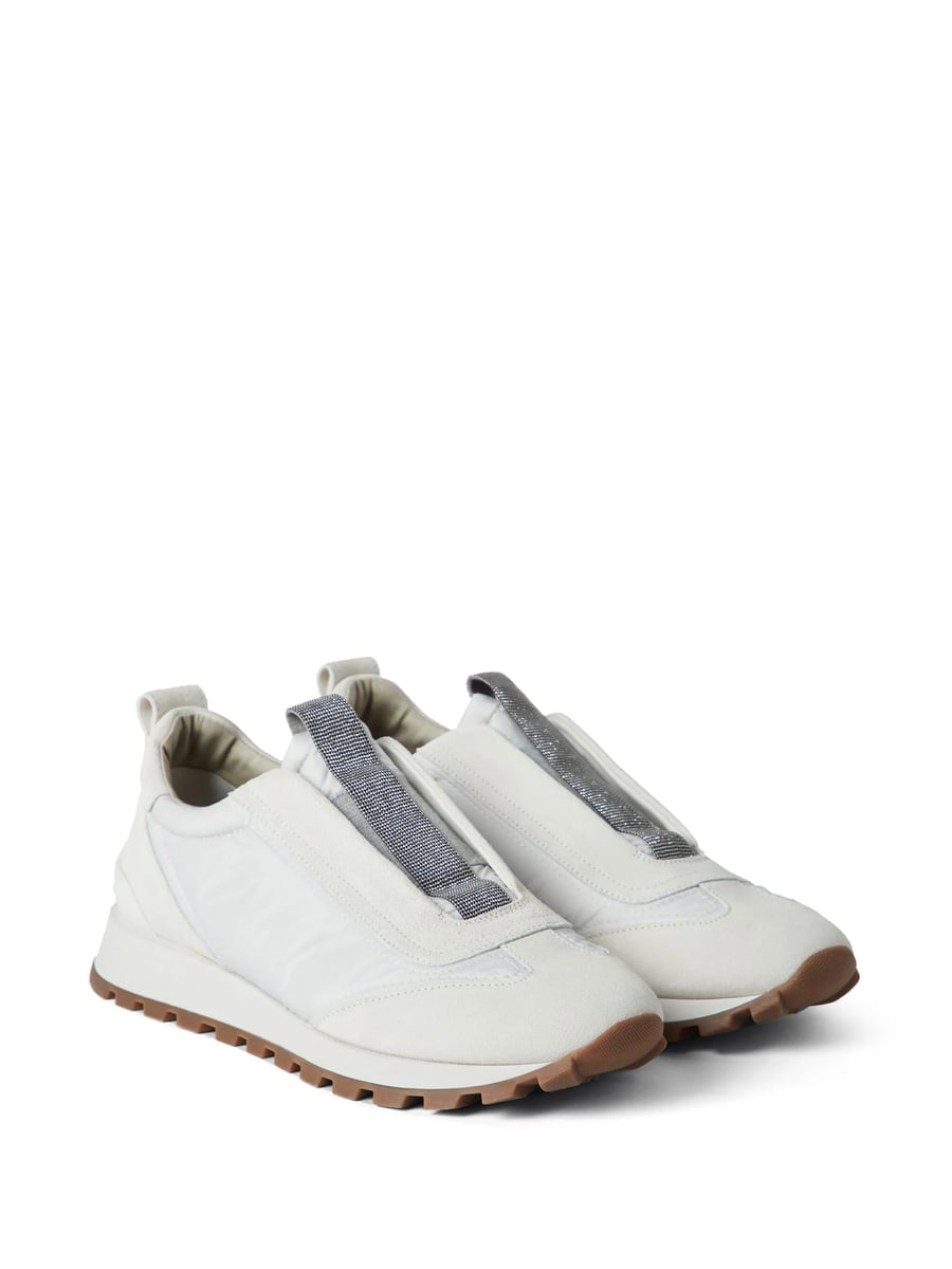 Brunello Cucinelli Brunello Cucinelli Suede-panelled Sneakers, view 4