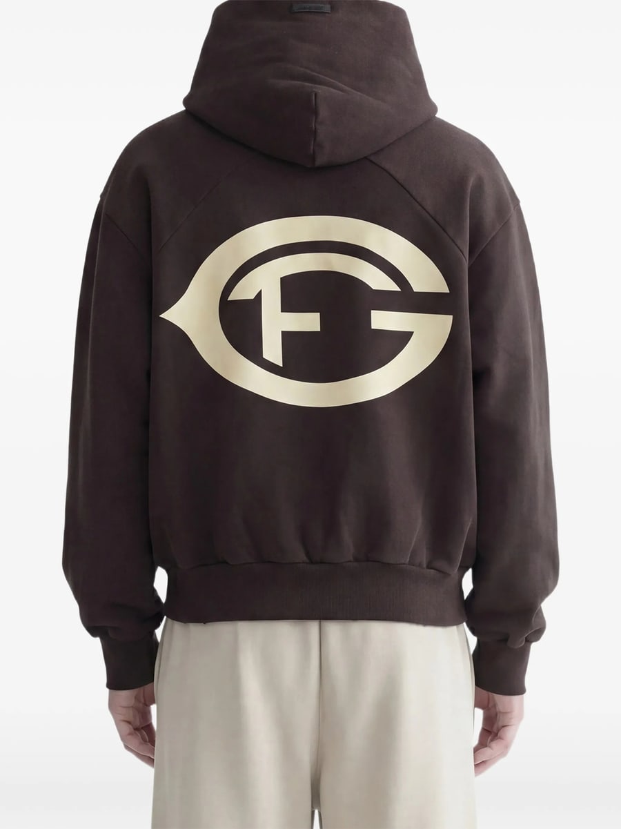 Fear of God Fear Of God F Of G Classic Logo-print Raglan-sleeve Hoodie, view 3