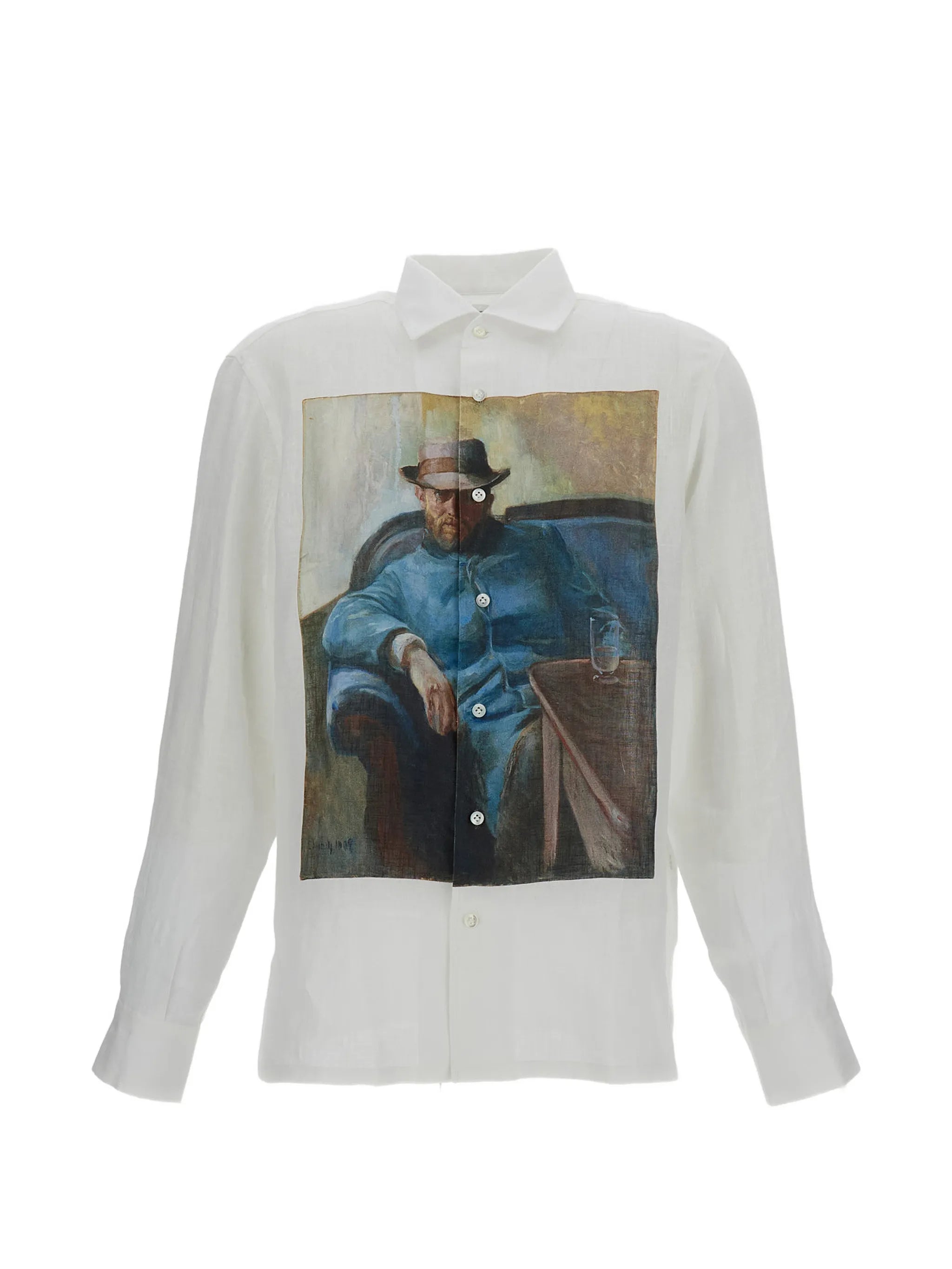 Junya Watanabe Junya Watanabe Graphic-print Linen Shirt