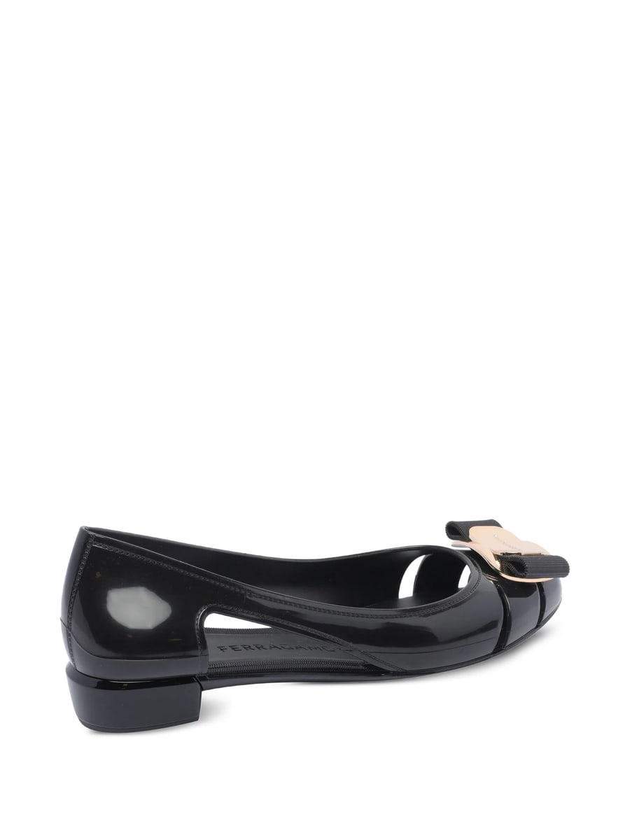 Ferragamo Ferragamo 30mm Leather Ballet Flats, view 3