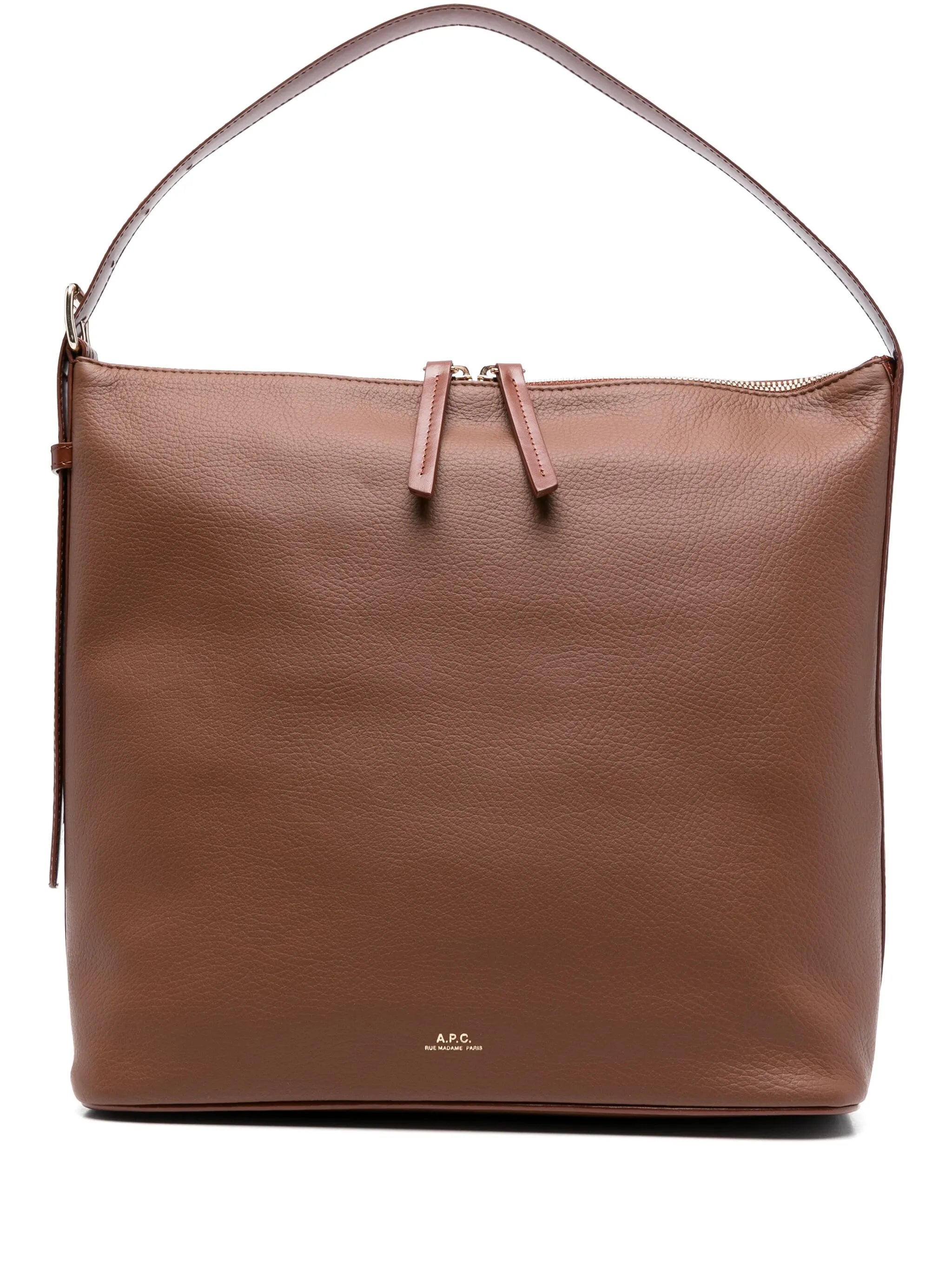 A.P.C. A.p.c. Vera Grained Leather Shoulder Bag