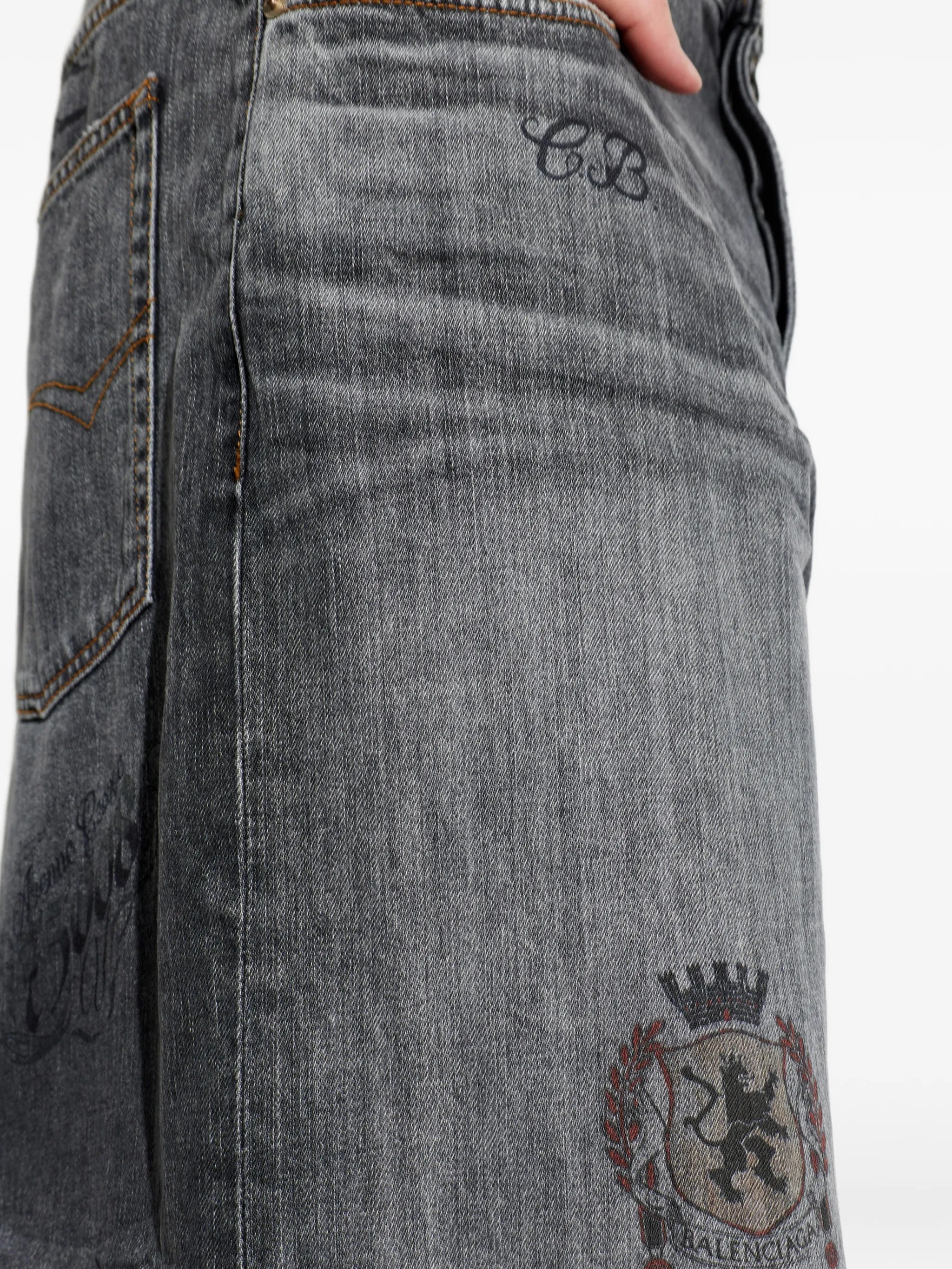Balenciaga Balenciaga Tattoo Baggy Jeans, view 2