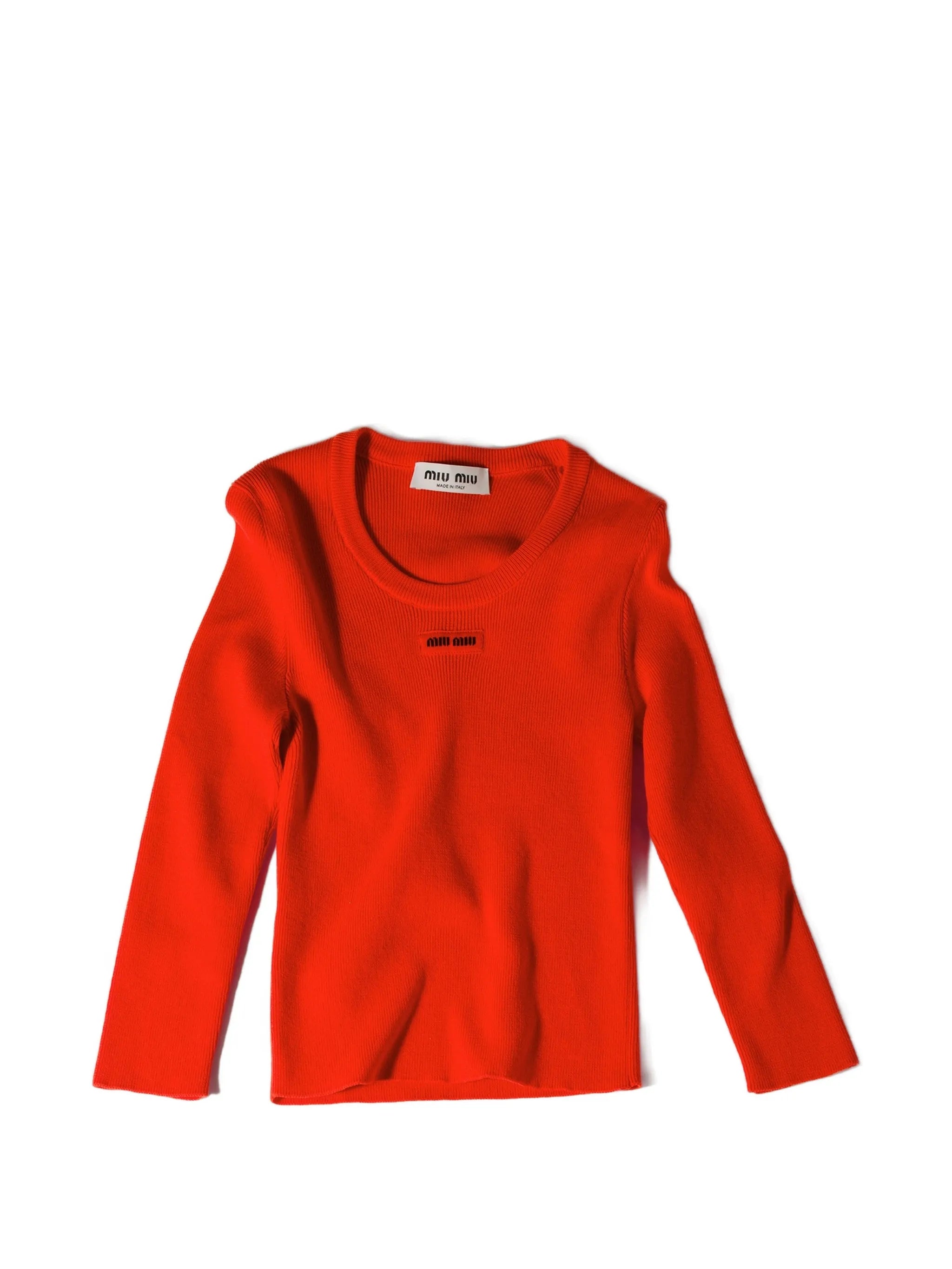 Miu Miu Miu Miu Cotton Crew-neck Sweater