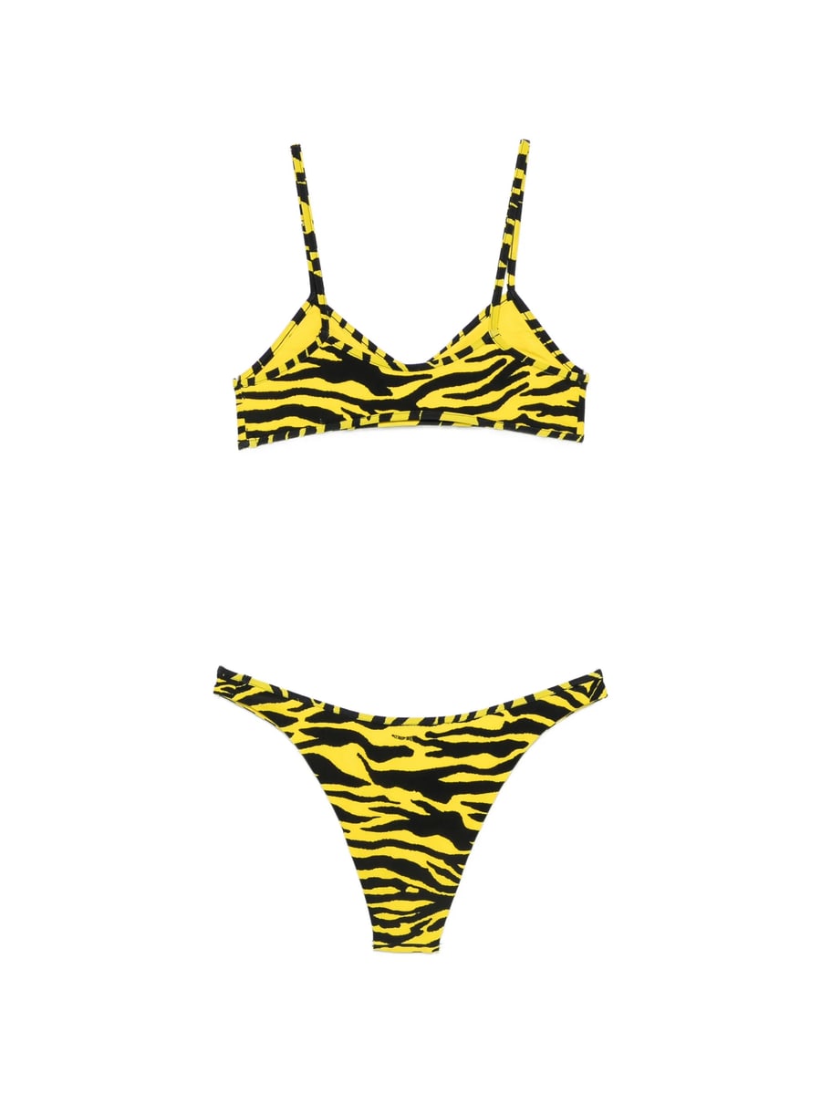 The Attico The Attico Tiger-print Bikini, view 3