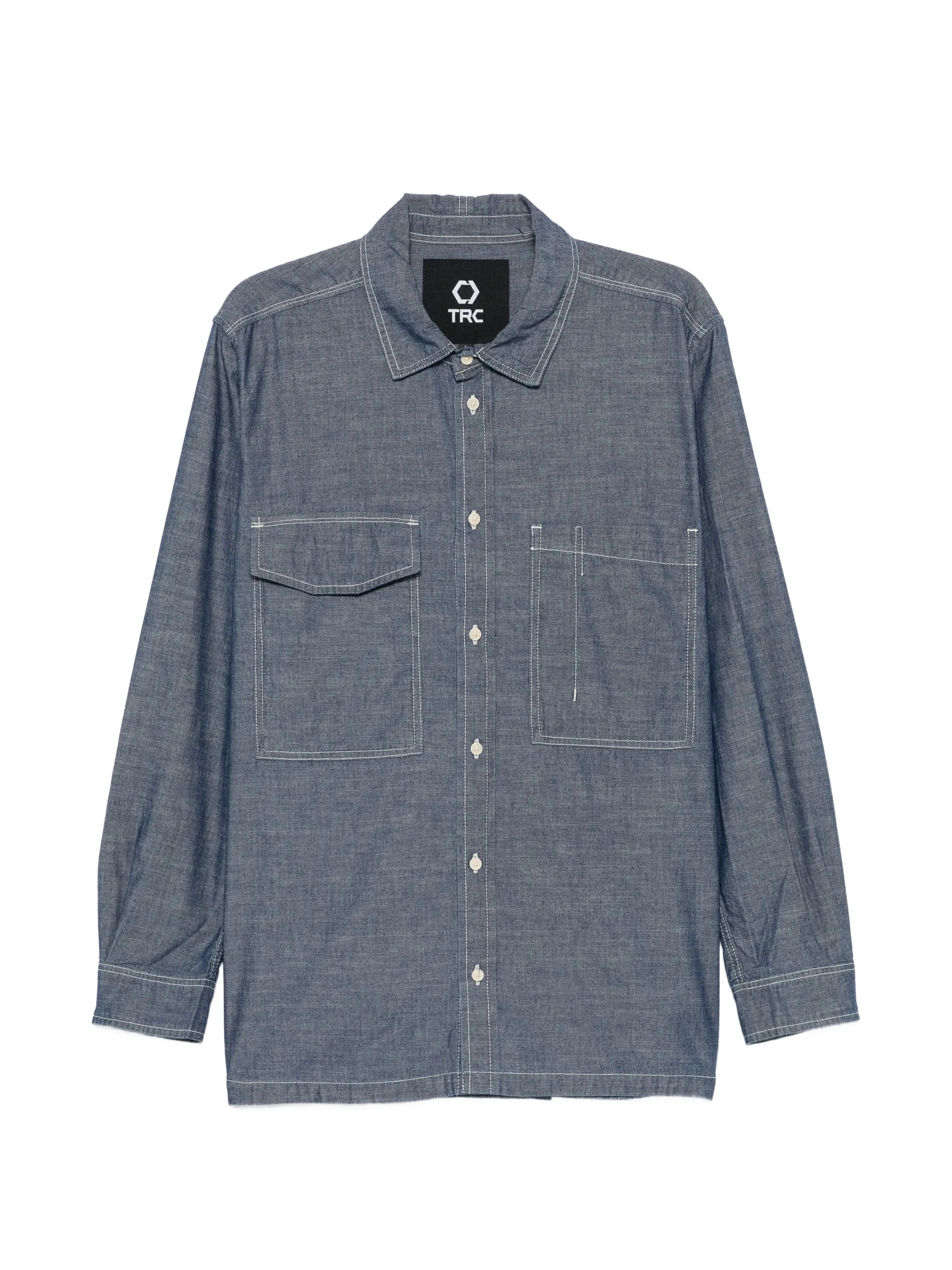 Trc Trc Contrast-stitch Chest-pocket Shirt
