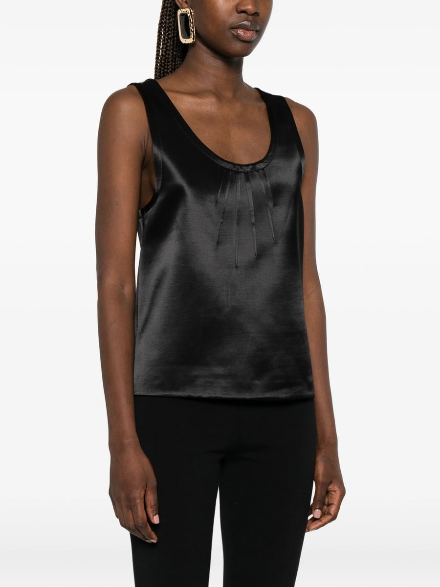 Saint Laurent Saint Laurent Cassandre Pleated Top, view 4