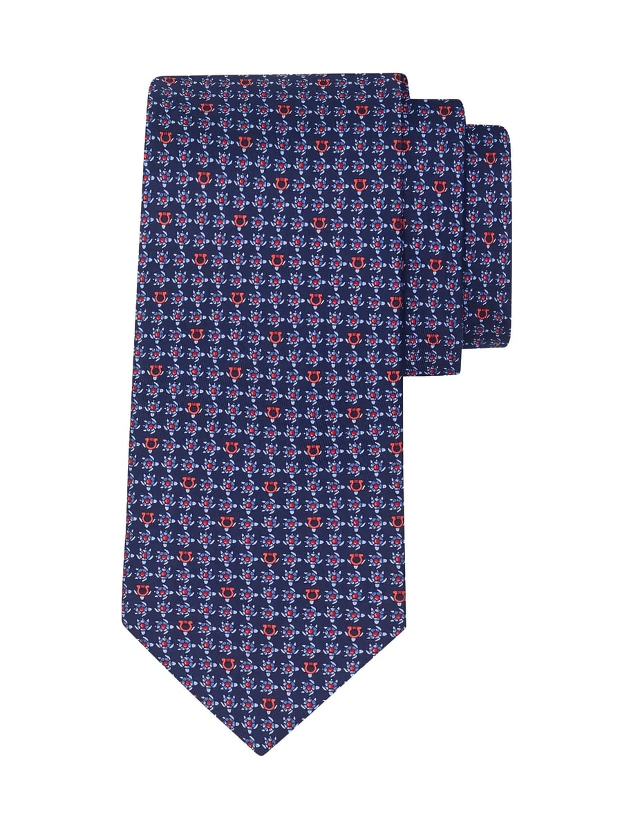 Ferragamo Ferragamo Turtles-print Silk Tie, view 3
