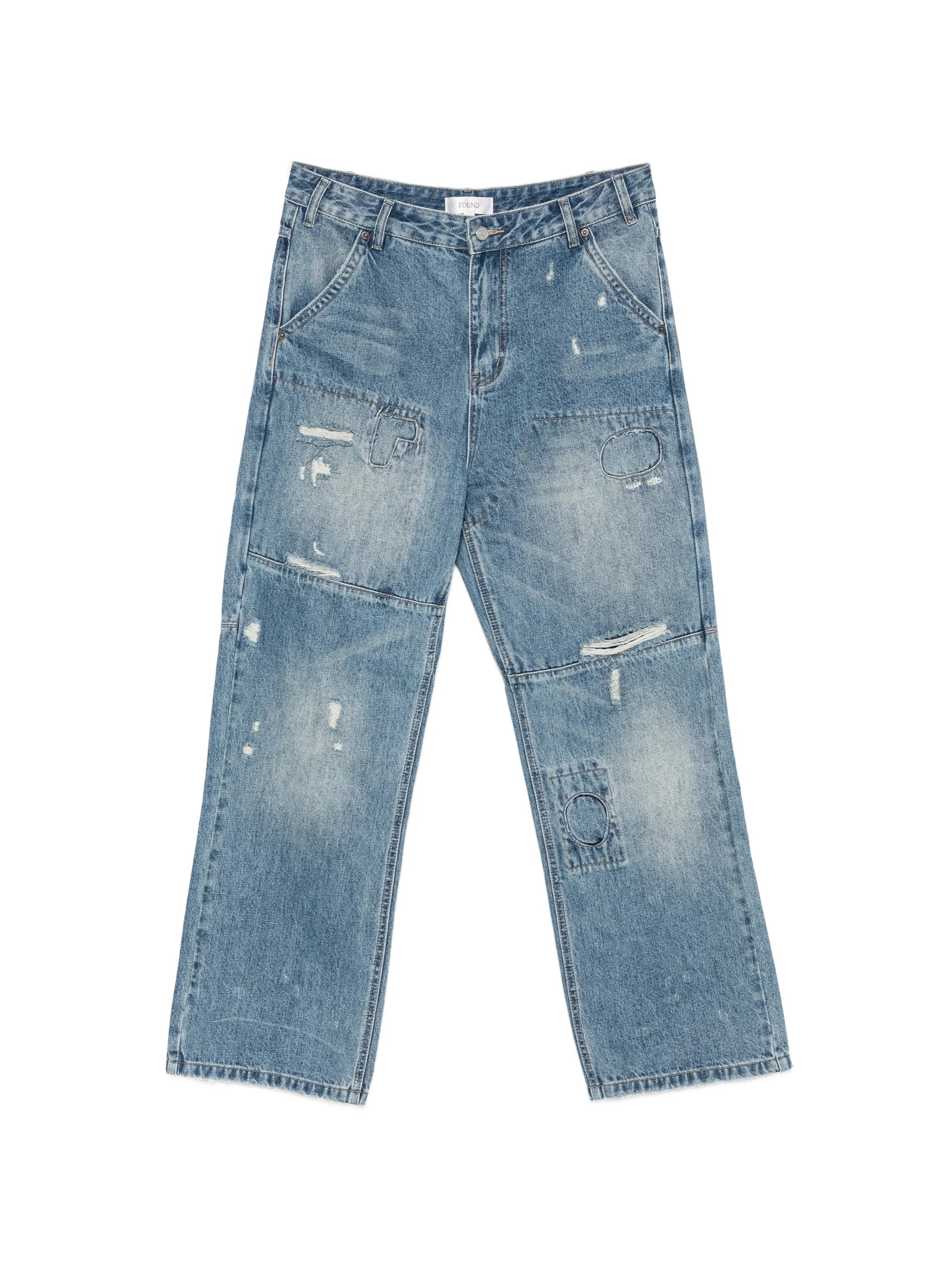 Found Found Distressed Patchwork Jeans