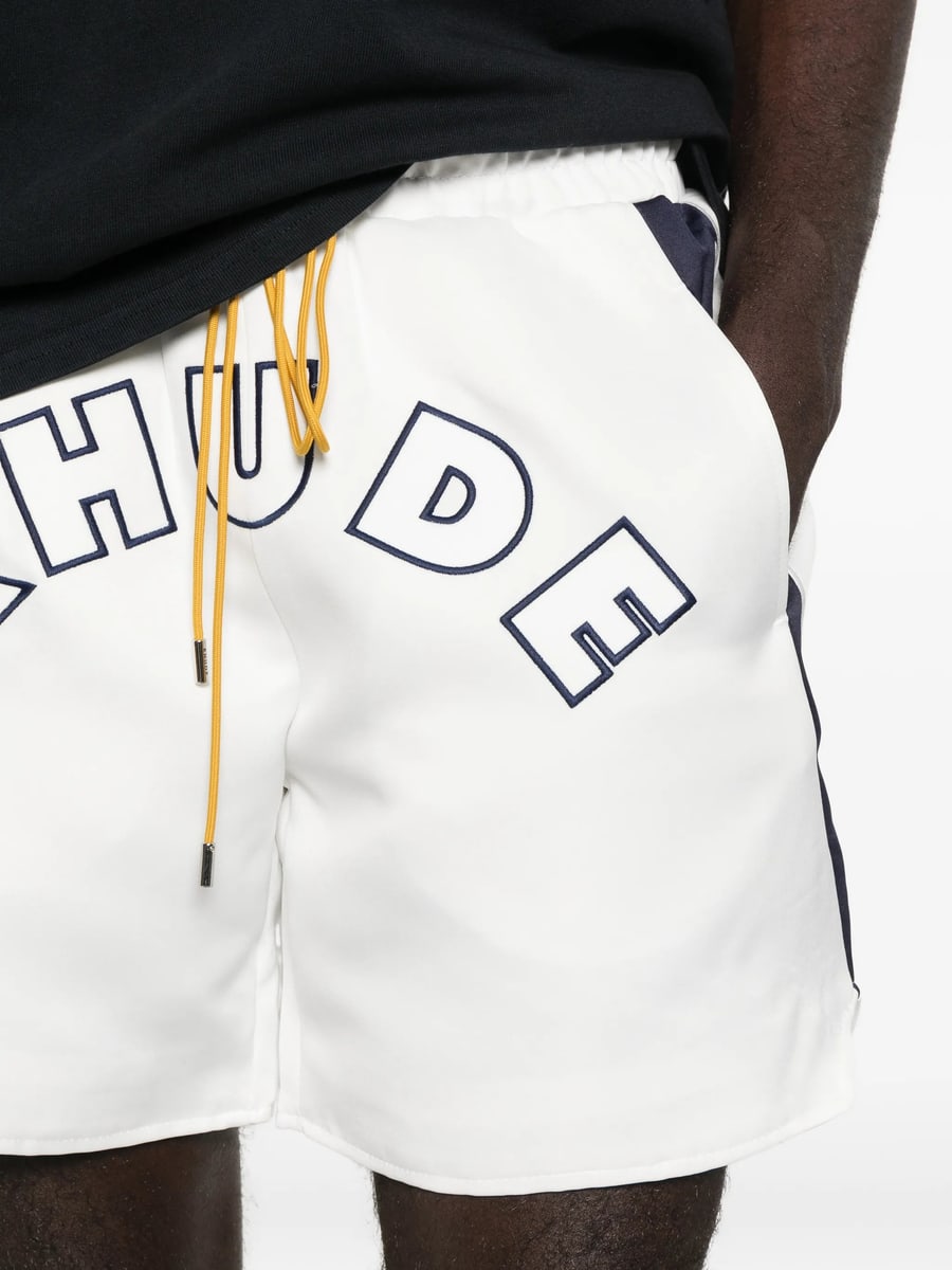 Rhude Rhude Logo-print Drawstring Shorts, view 3