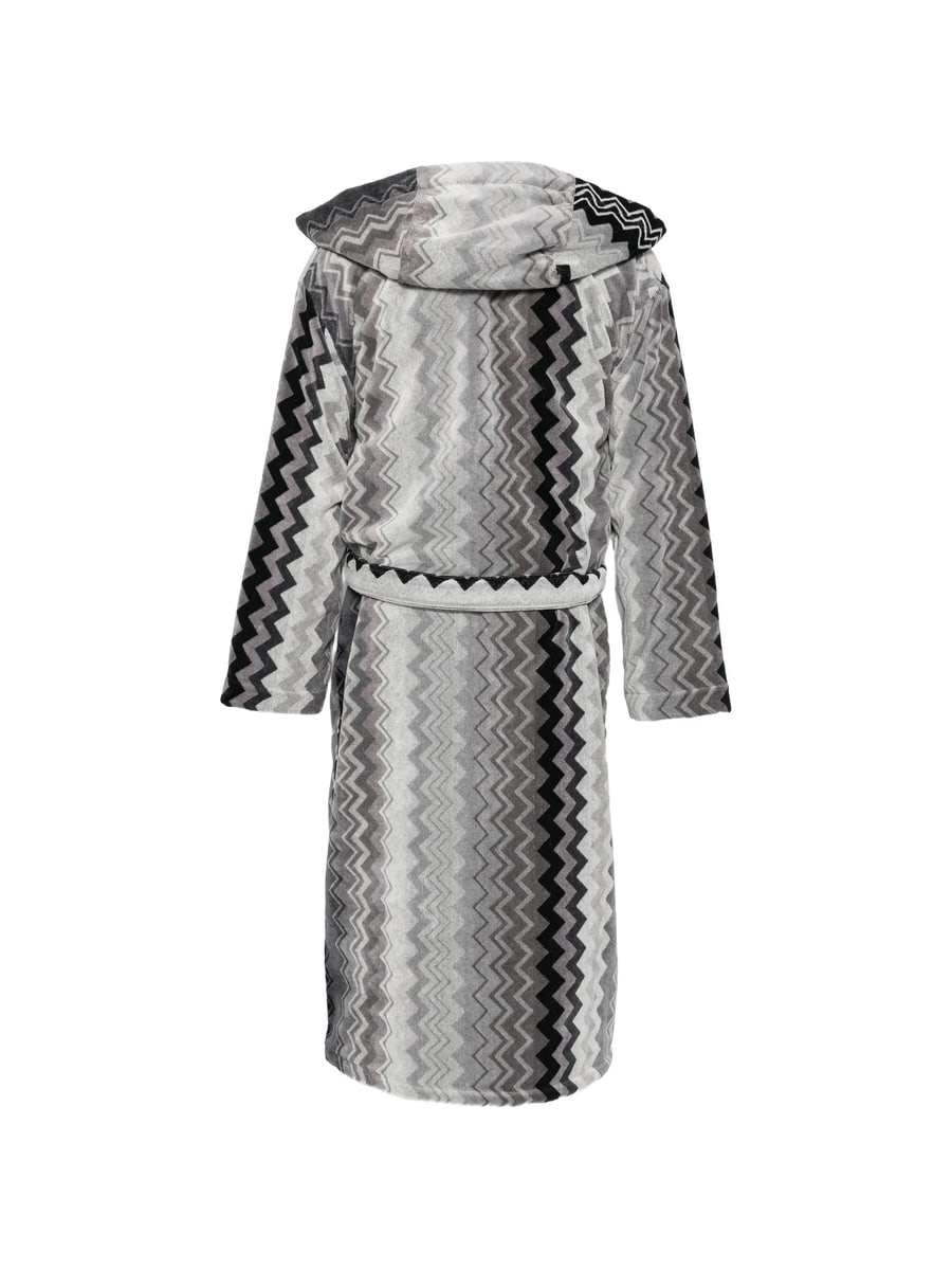 Missoni Home Missoni Home Zigzag-print Hooded Dressing Gown, view 3