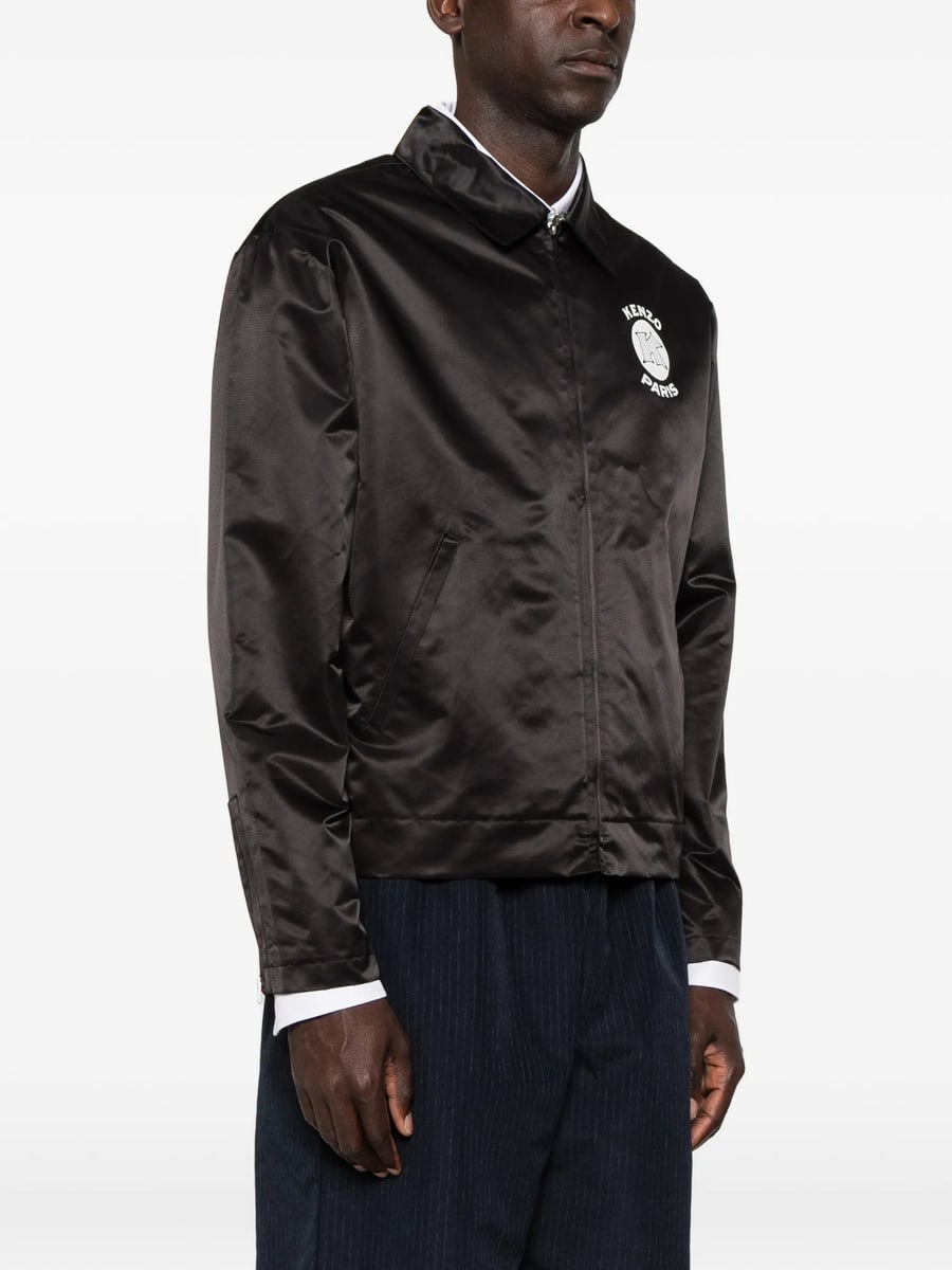 Kenzo Kenzo Logo-print Satin Jacket, view 2