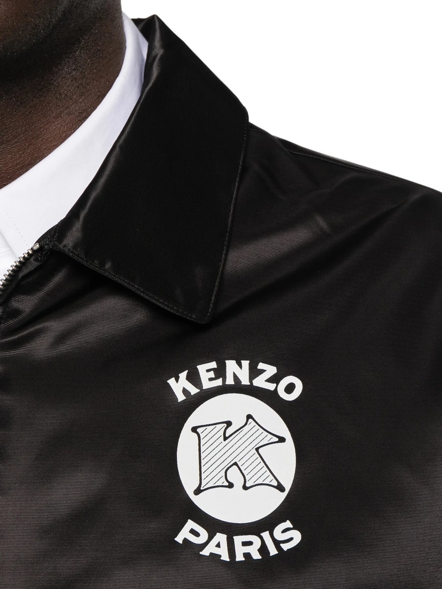 Kenzo Kenzo Logo-print Satin Jacket, view 4