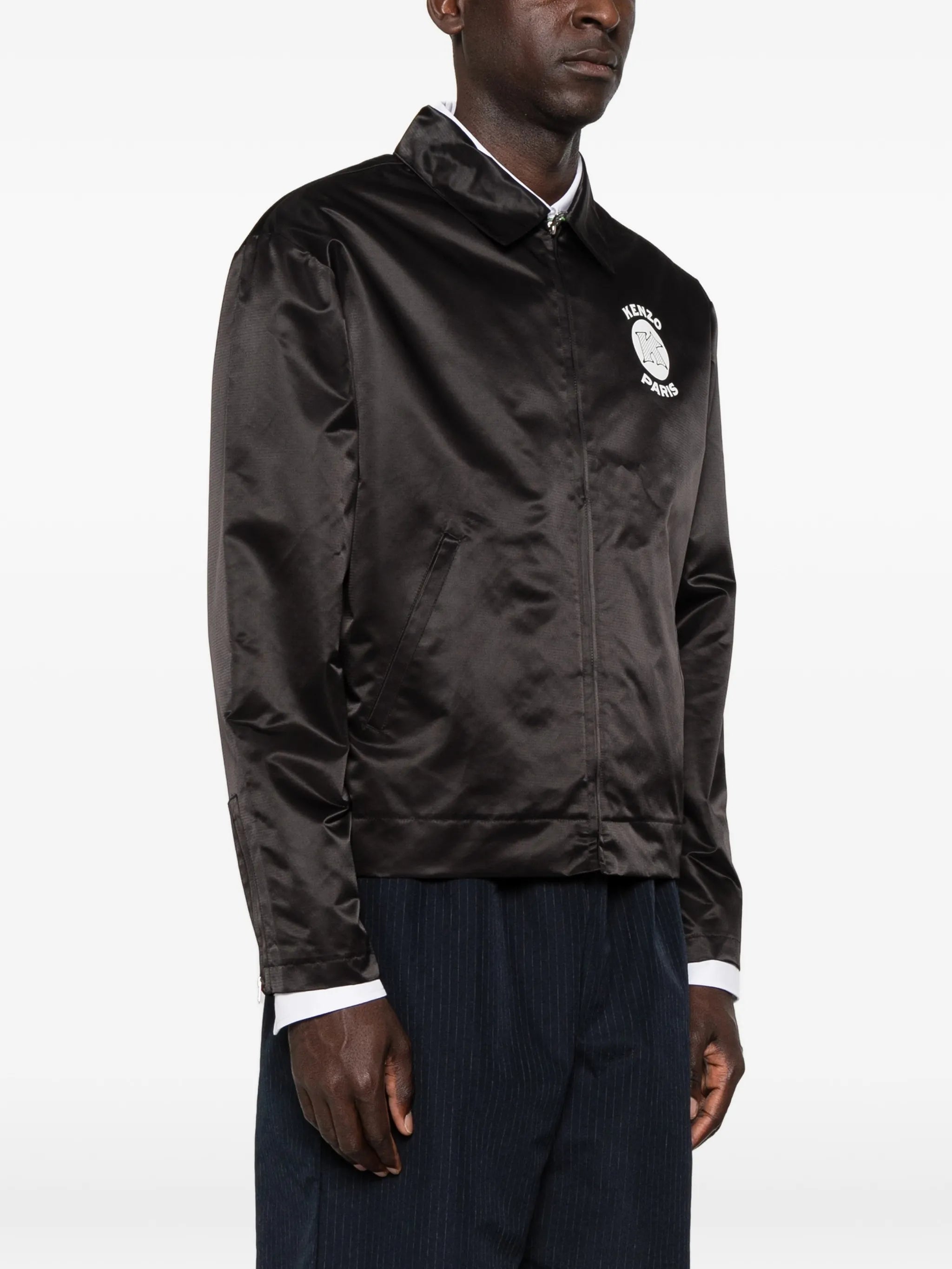 Kenzo Kenzo Logo-print Satin Jacket, view 2