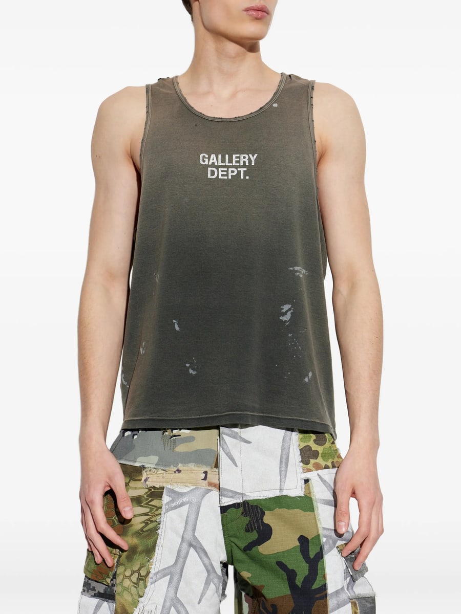 Gallery Dept. Gallery Dept. Logo-print Distressed Vest, view 4