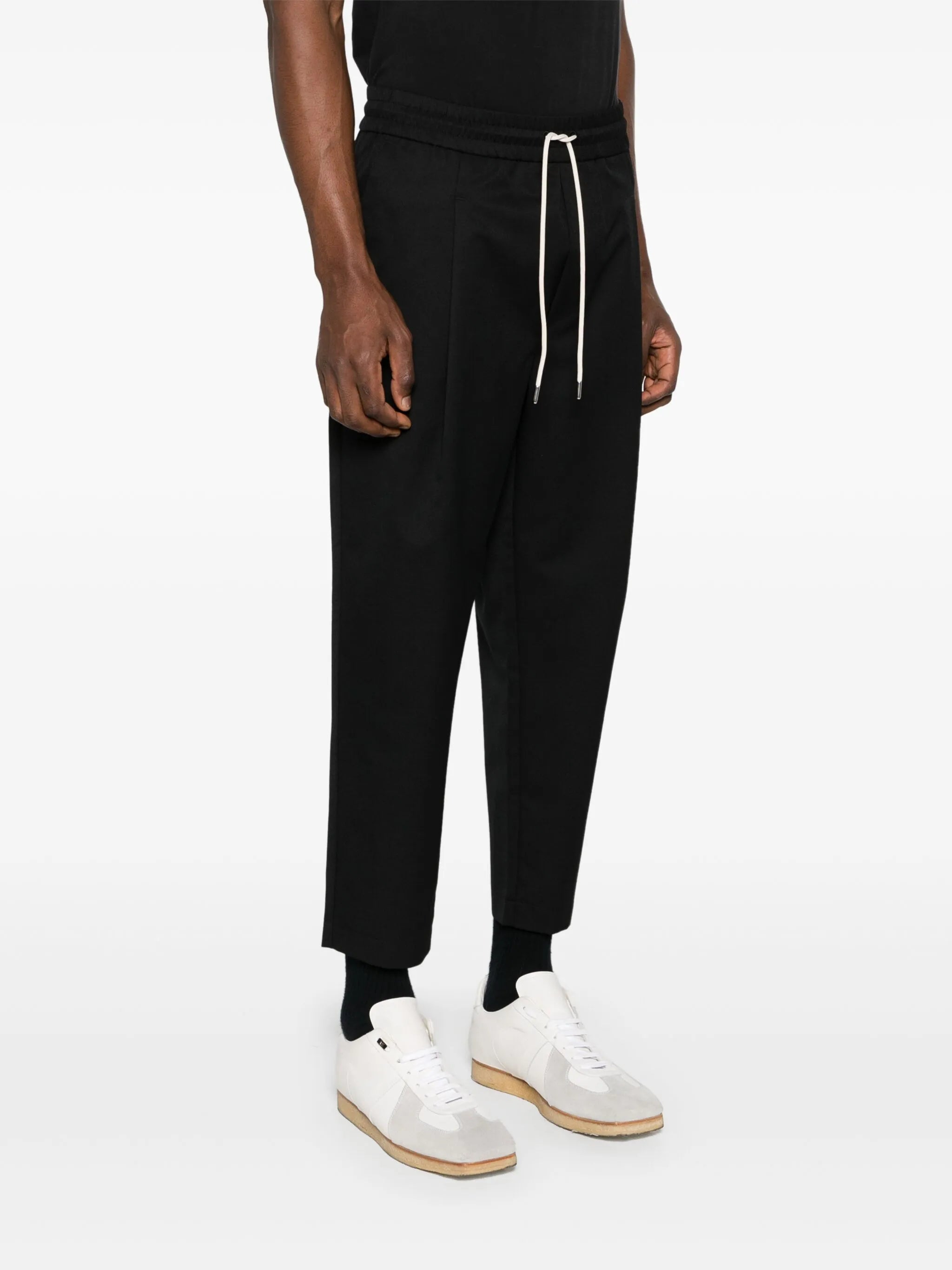 Drole De Monsieur Drole De Monsieur Drawstring Twill Cropped Trousers, view 2