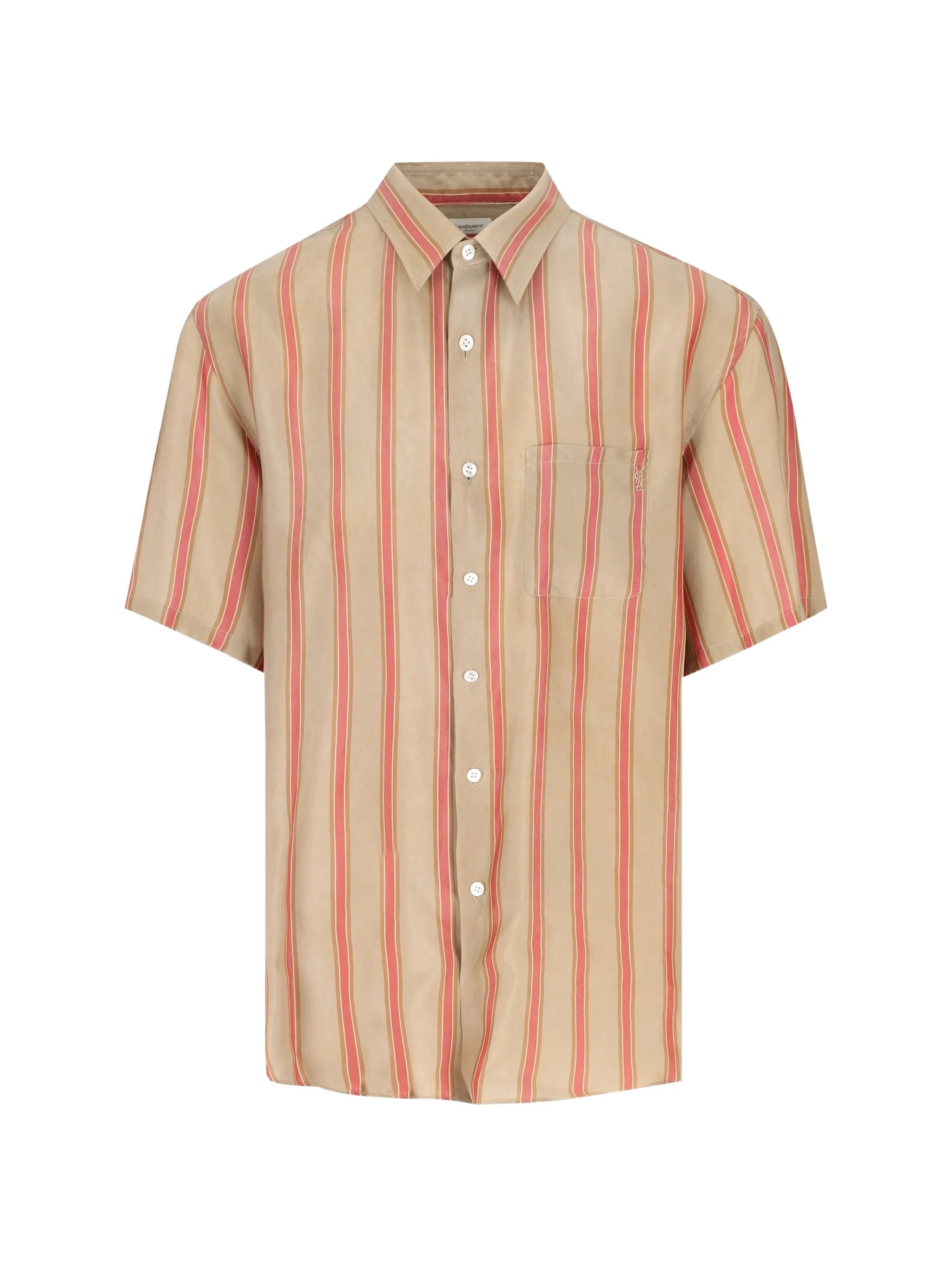 Saint Laurent Saint Laurent Striped Short-sleeve Cotton Shirt