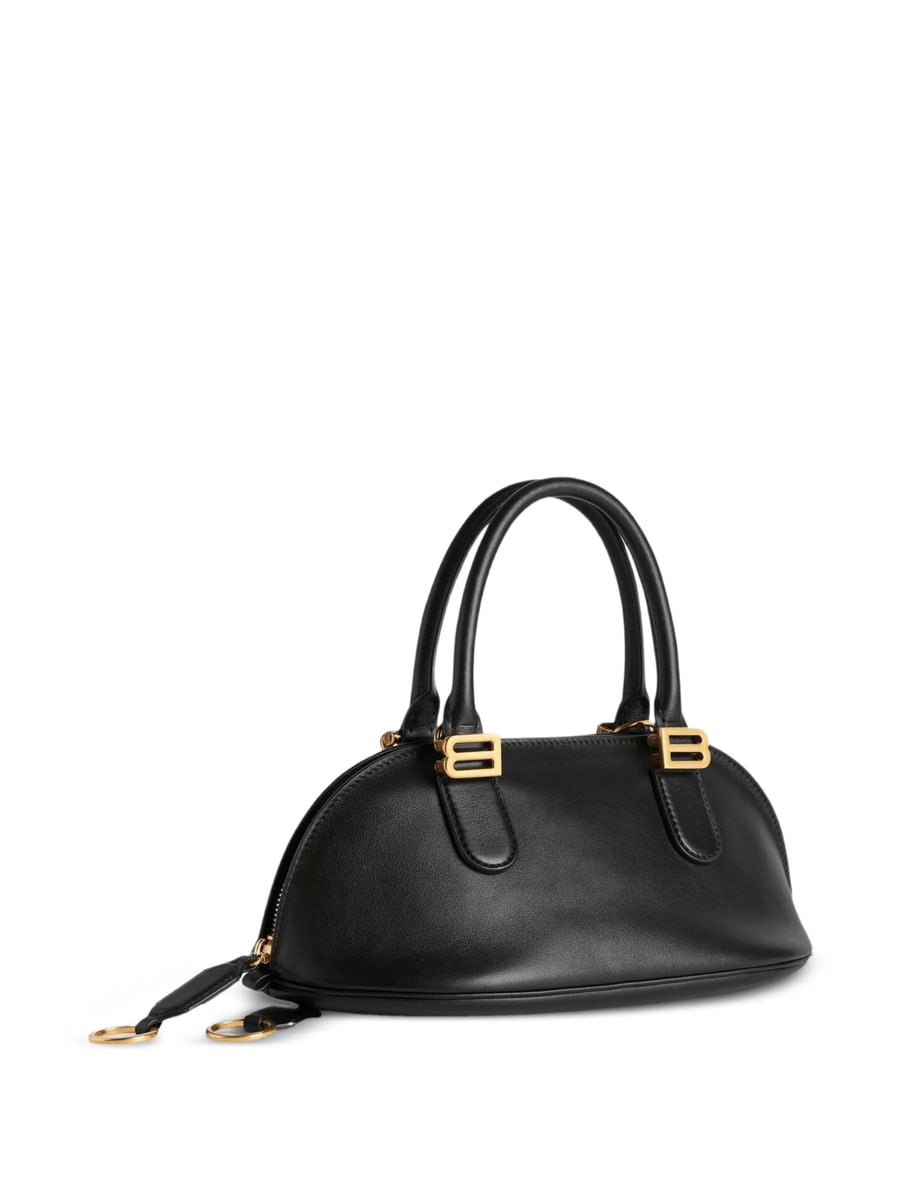 Balenciaga Balenciaga Mini Bolero Bowling Leather Tote Bag, view 5