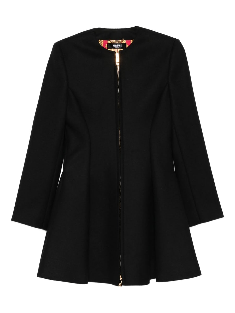 Versace Versace Zip-front Flared Coat