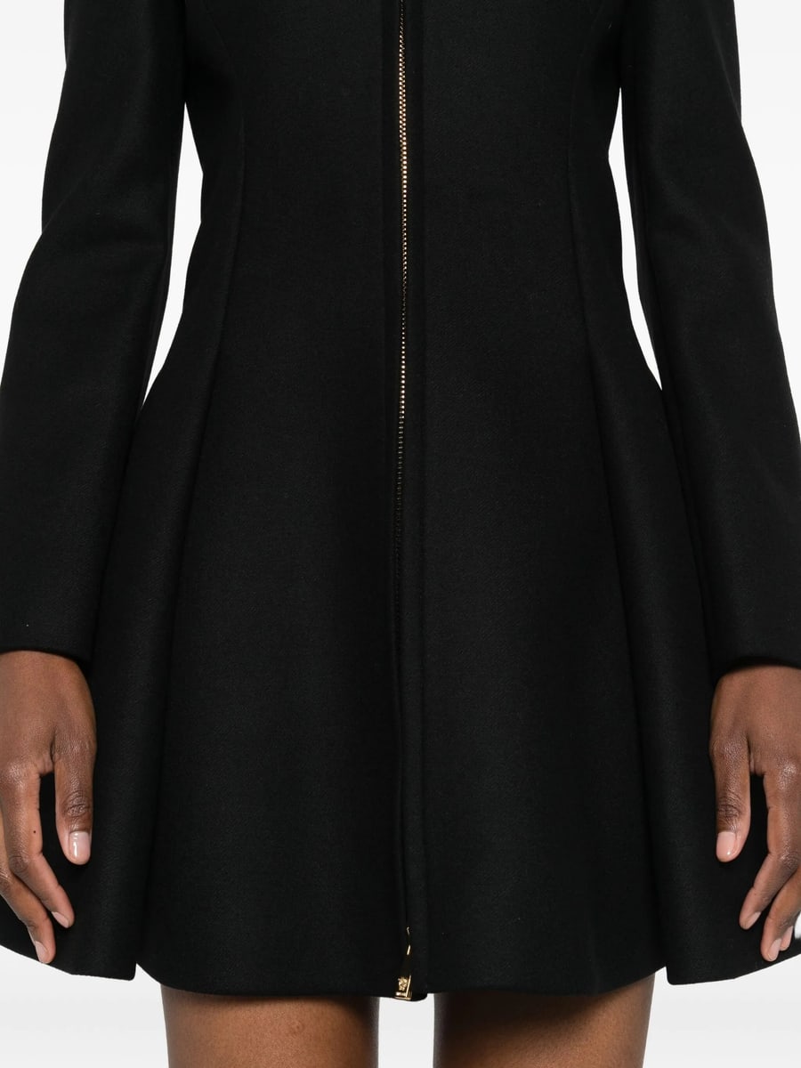 Versace Versace Zip-front Flared Coat, view 2