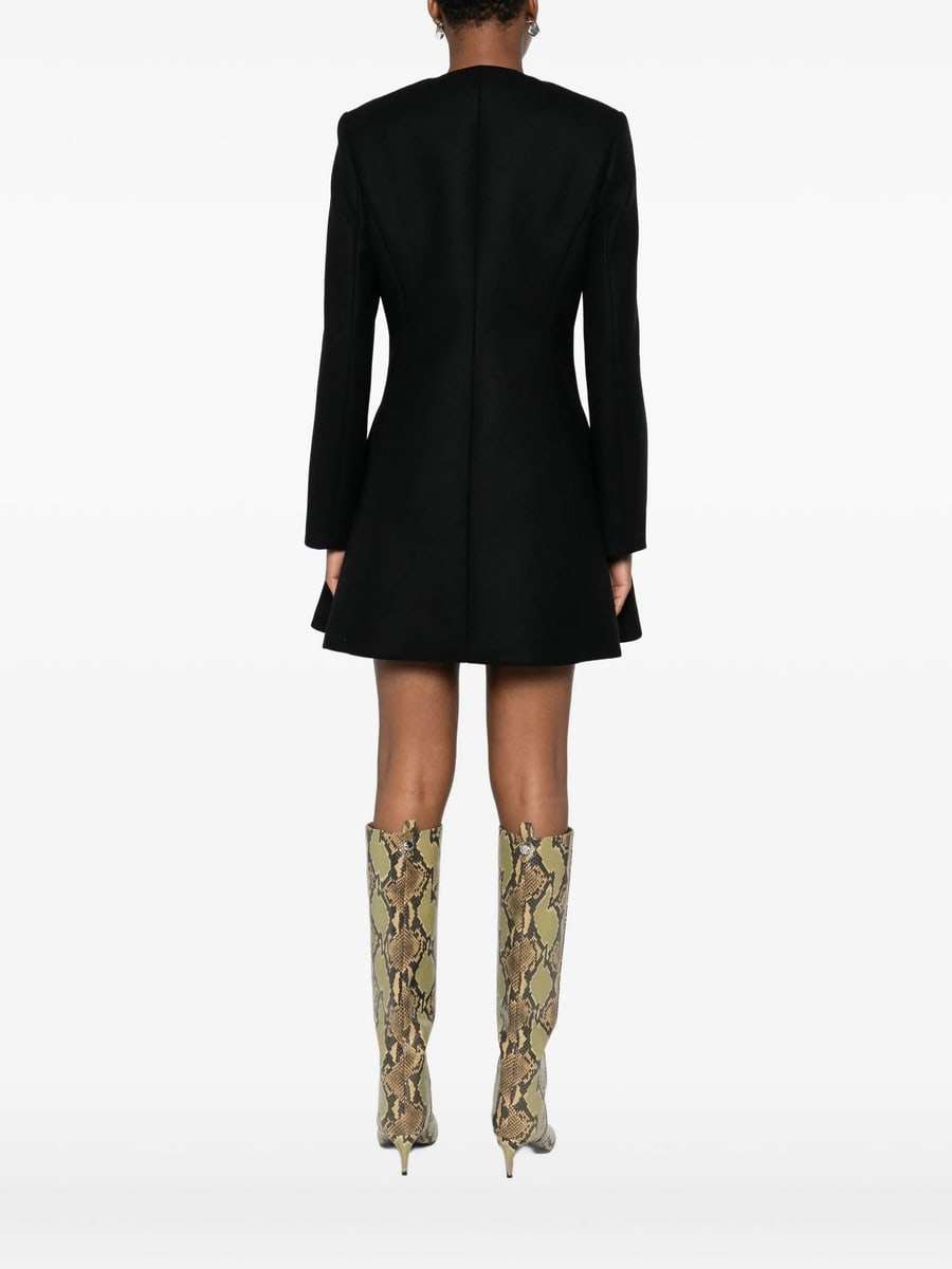 Versace Versace Zip-front Flared Coat, view 4