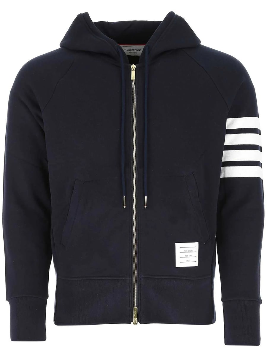 Thom Browne Thom Browne 4-Bar Zip-up Hoodie