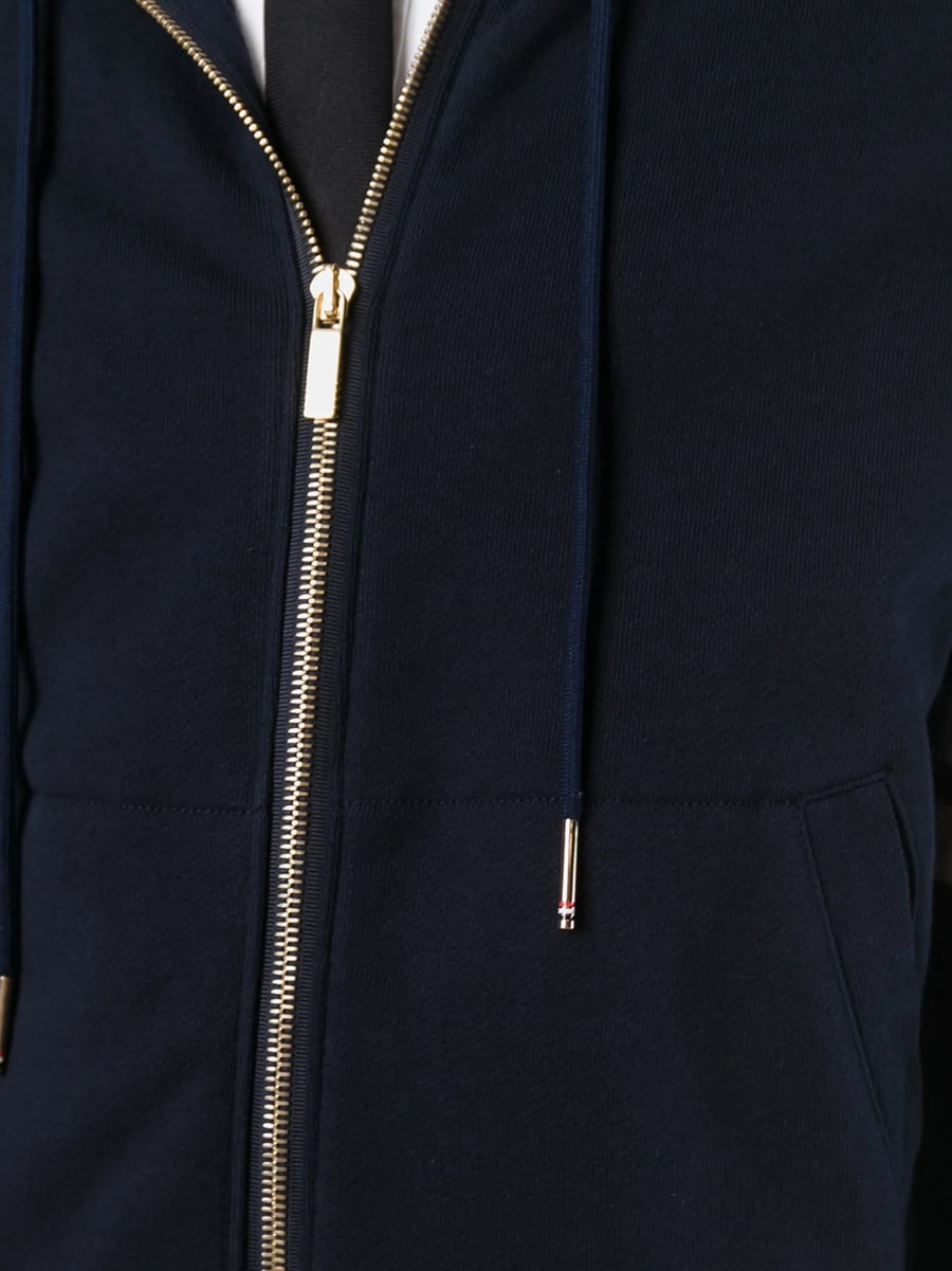 Thom Browne Thom Browne 4-Bar Zip-up Hoodie, view 4