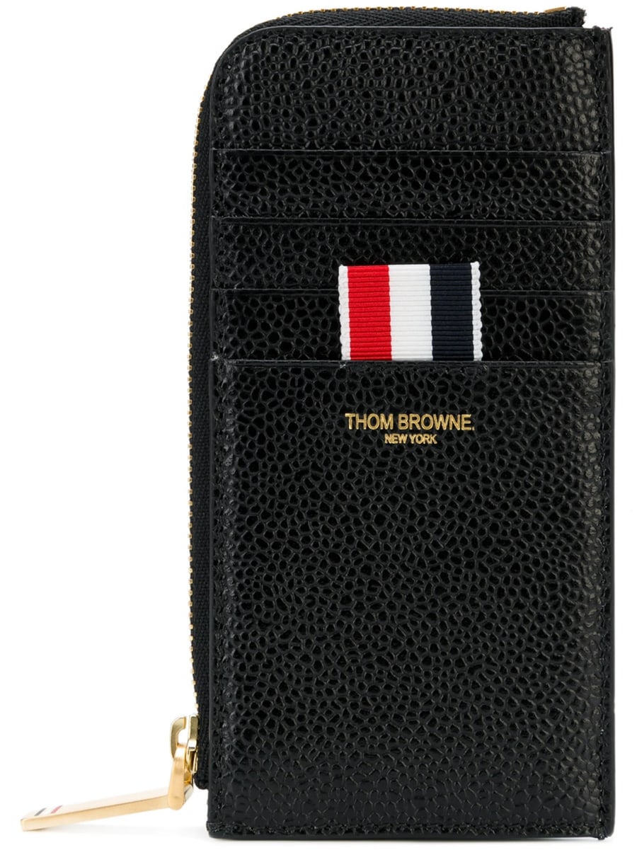Thom Browne Thom Browne Pebble-grain Half Zip-around Wallet