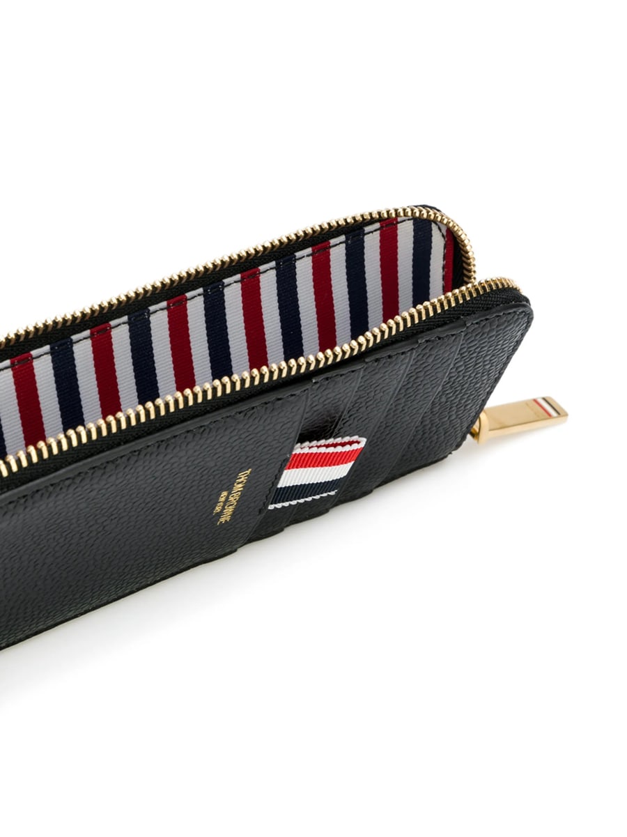 Thom Browne Thom Browne Pebble-grain Half Zip-around Wallet, view 2