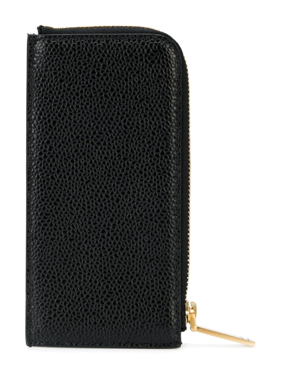 Thom Browne Thom Browne Pebble-grain Half Zip-around Wallet, view 3