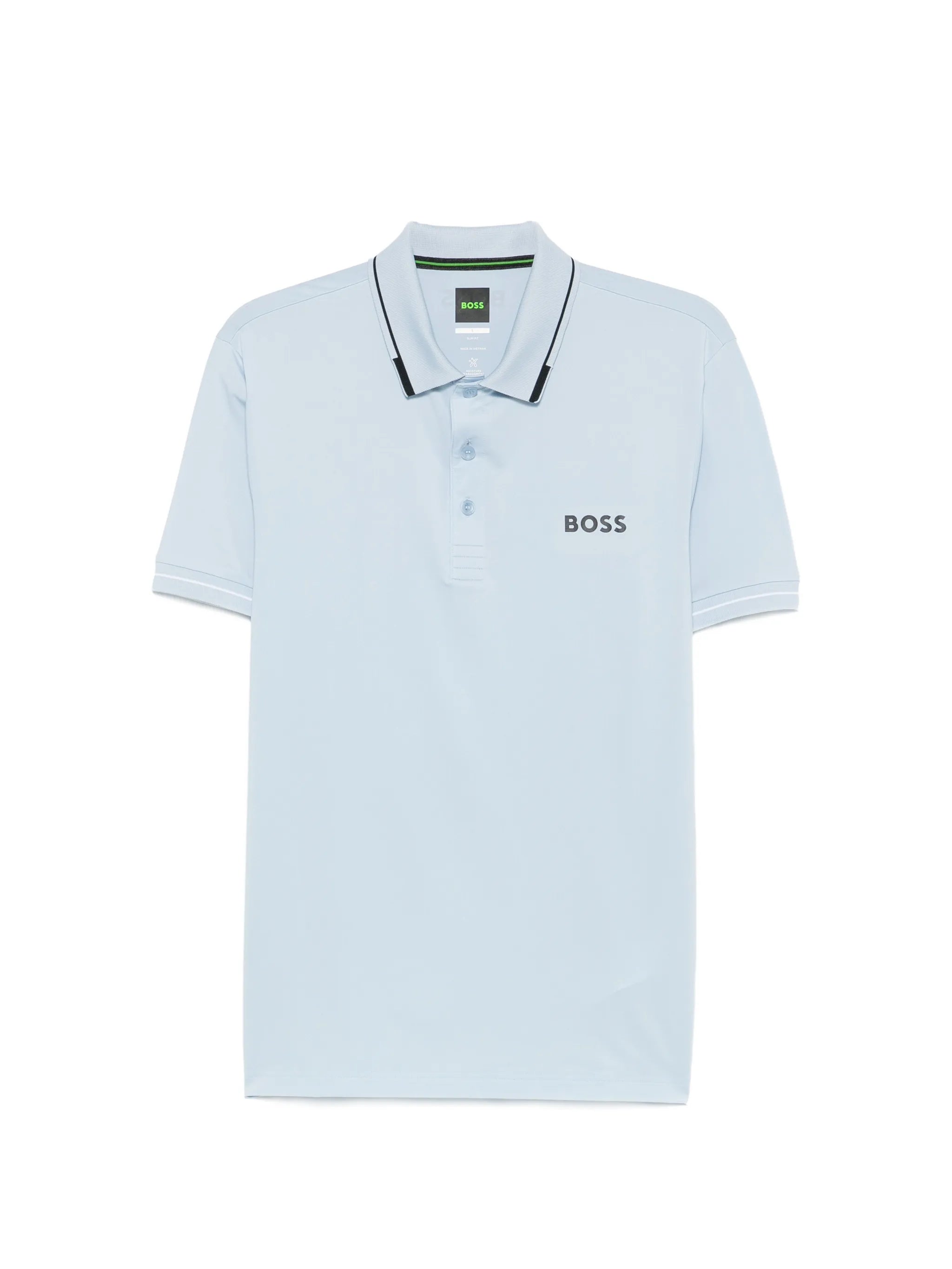 Boss Boss Contrast-logo Polo Shirt In A Slim Fit
