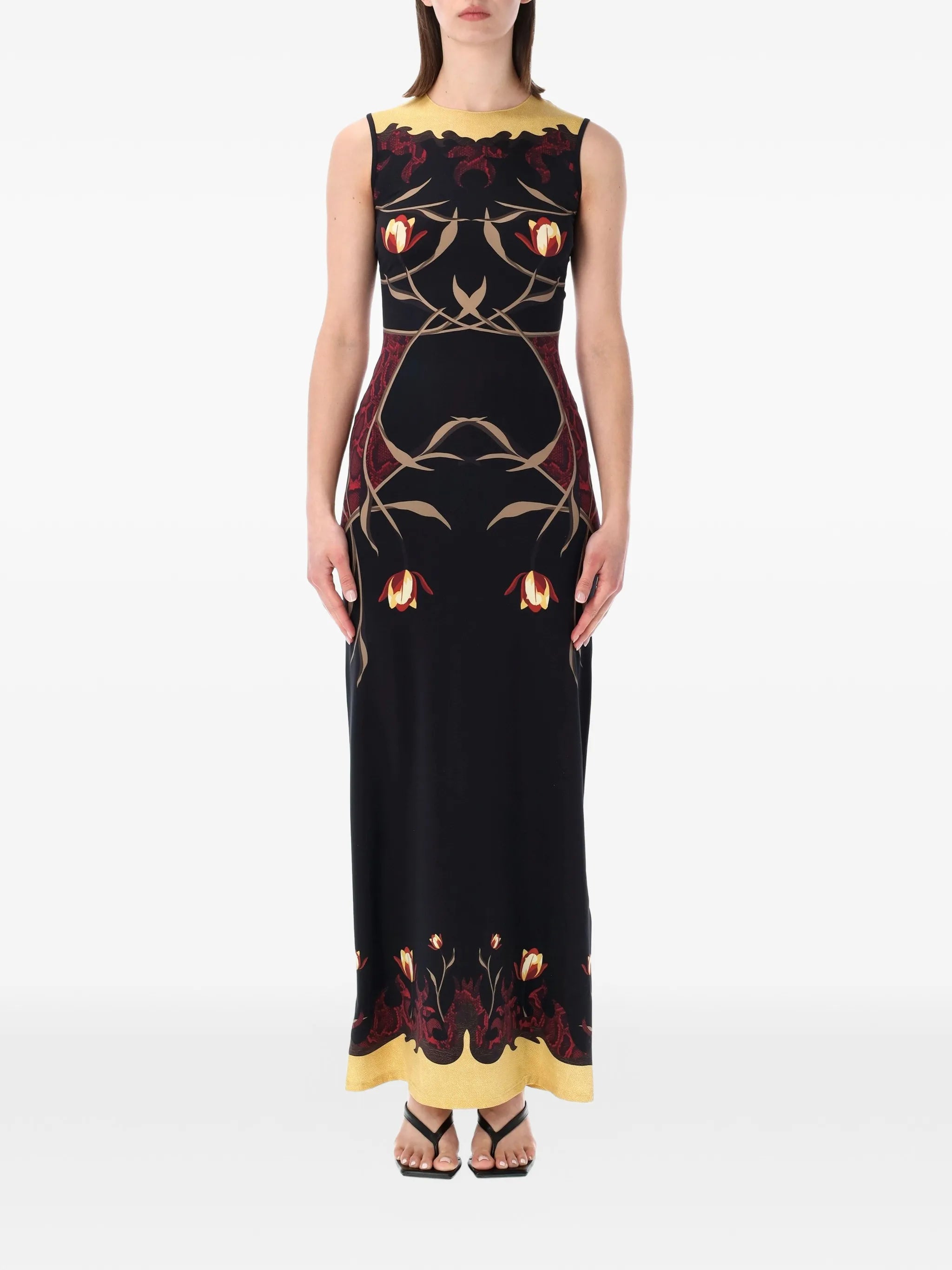 Marine Serre Marine Serre Floral-print Sleeveless Maxi Dress