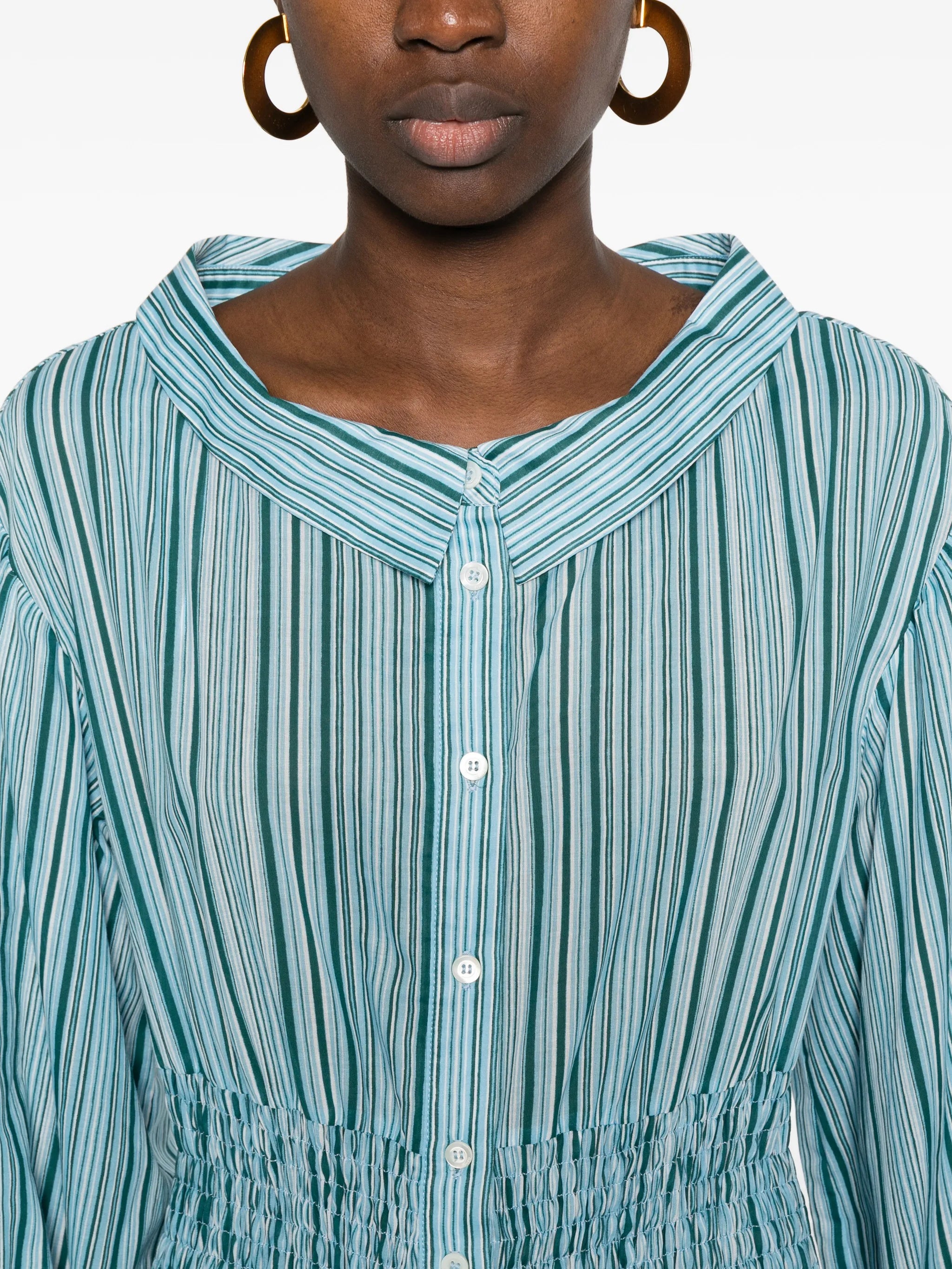 Pinko Pinko Striped Ruffle Maxi Dress, view 2